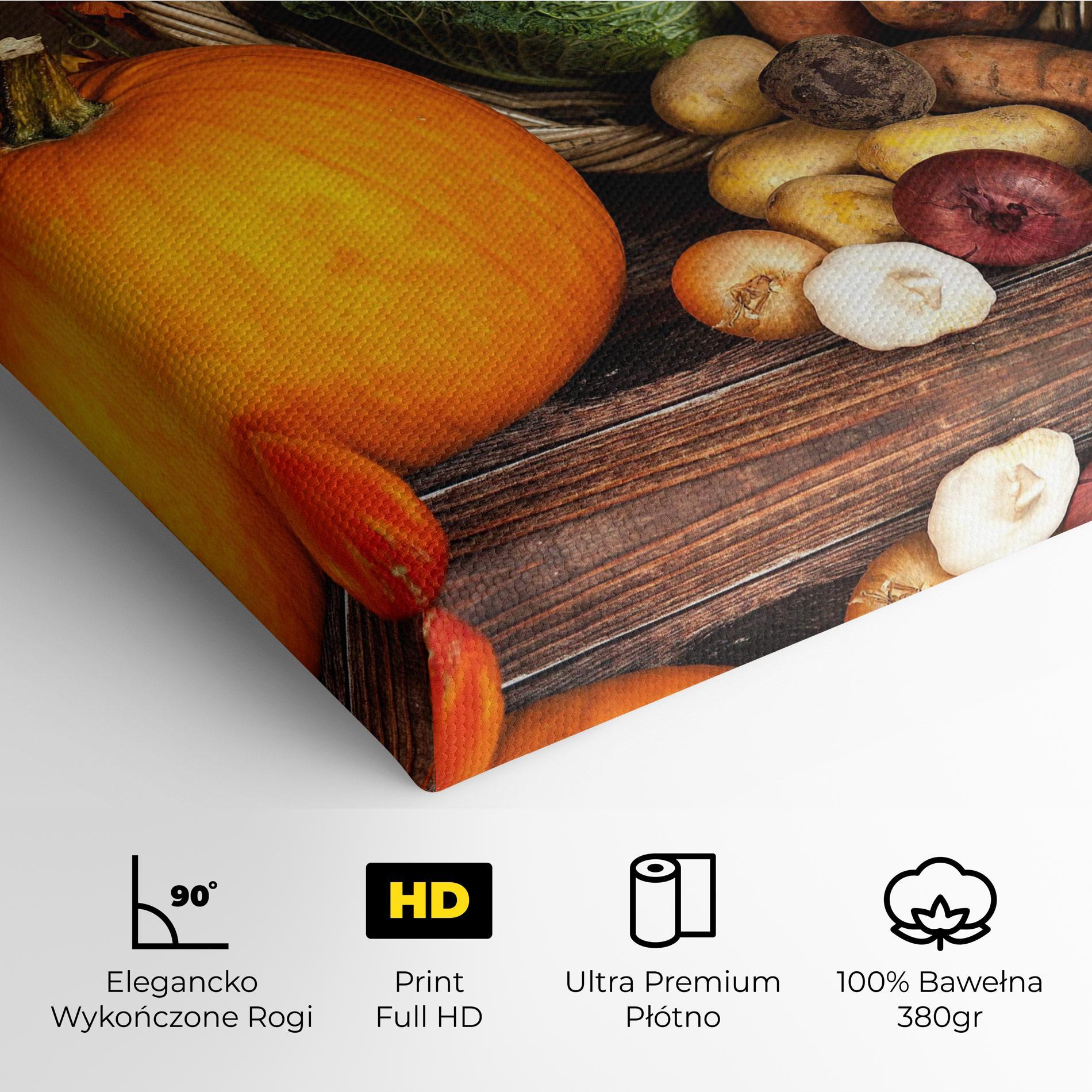 Obraz na Płótnie Autumn Vegetables mockup 4