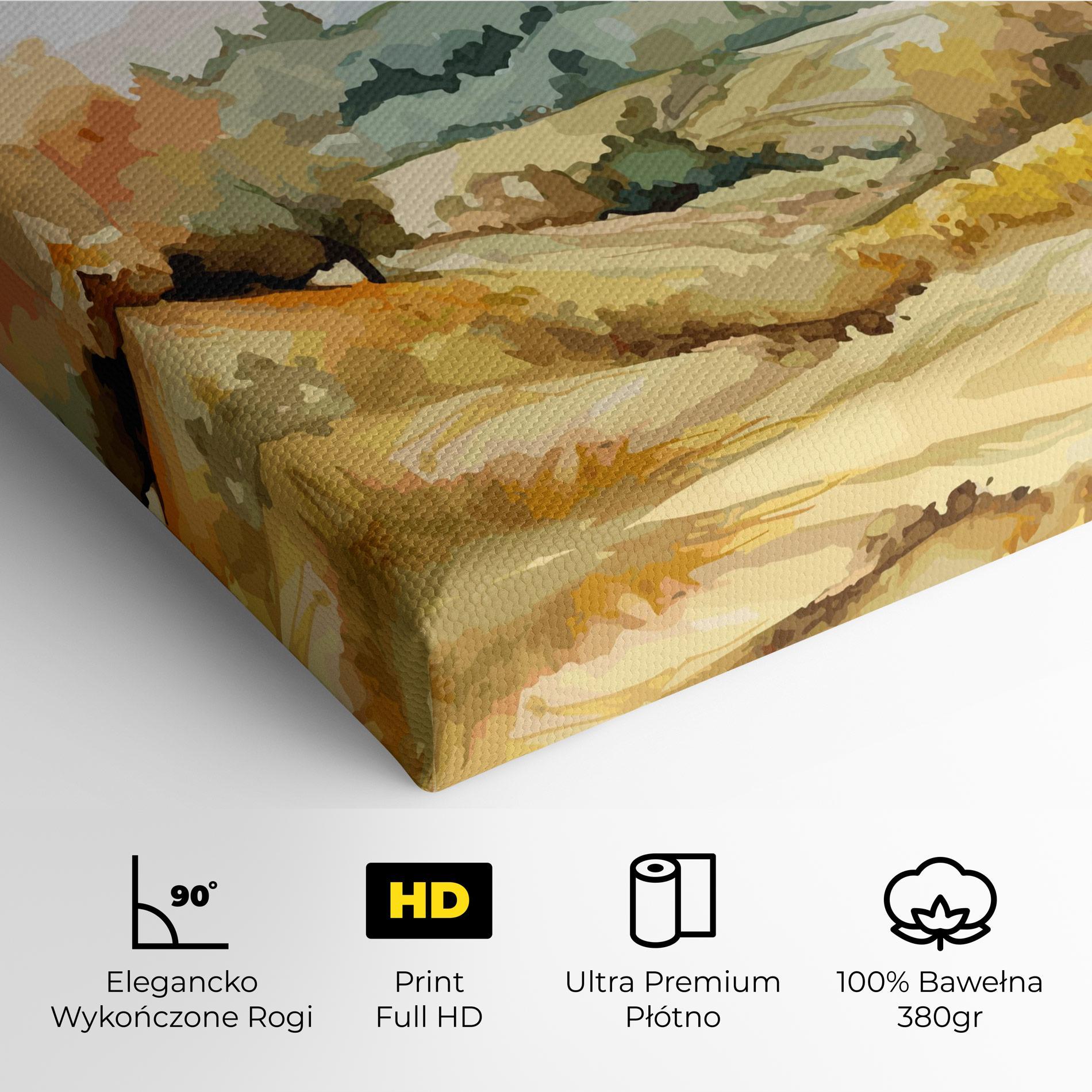 Obraz na Płótnie Green Yellow Autumn mockup 4