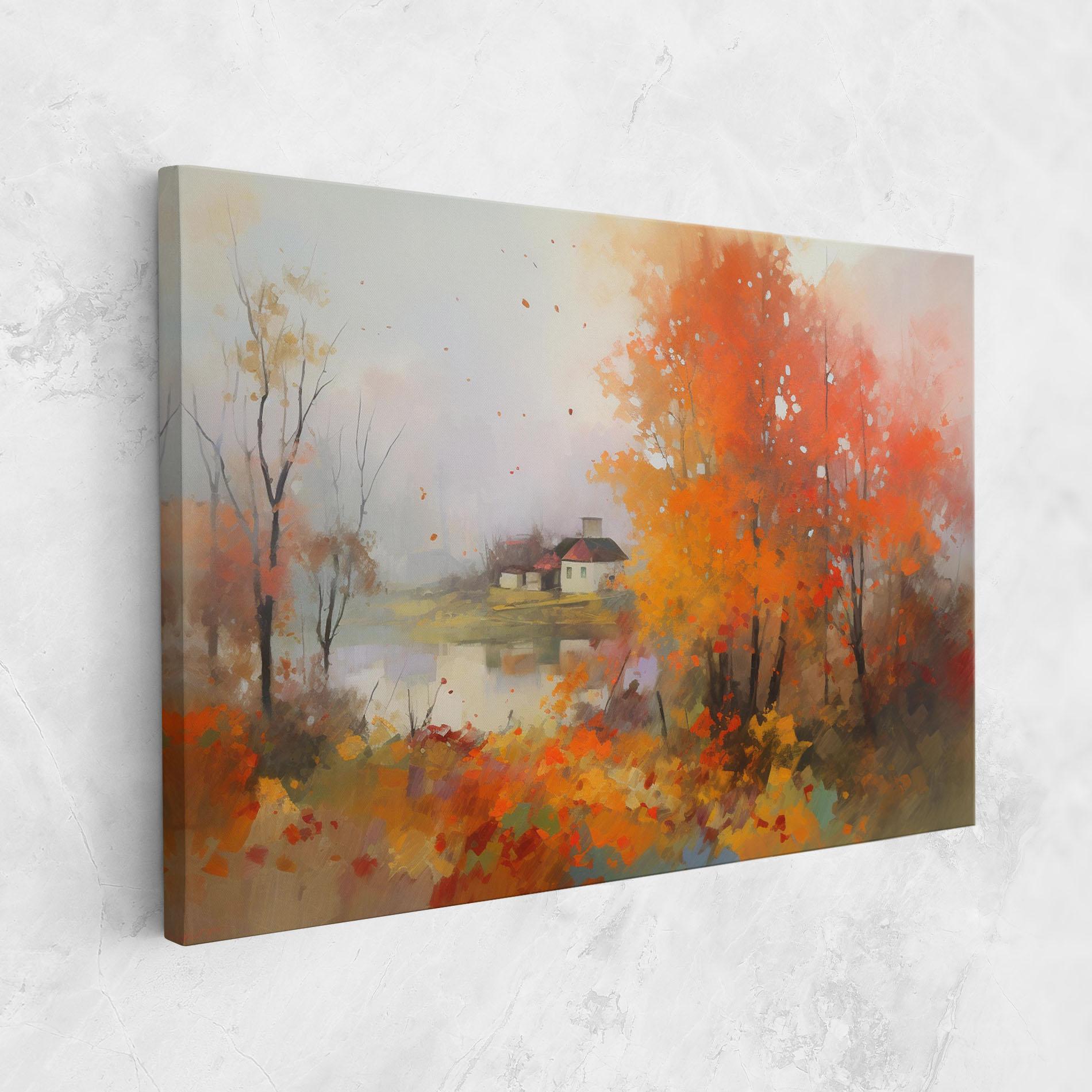 Obraz na Płótnie Autumnal Painting mockup 1