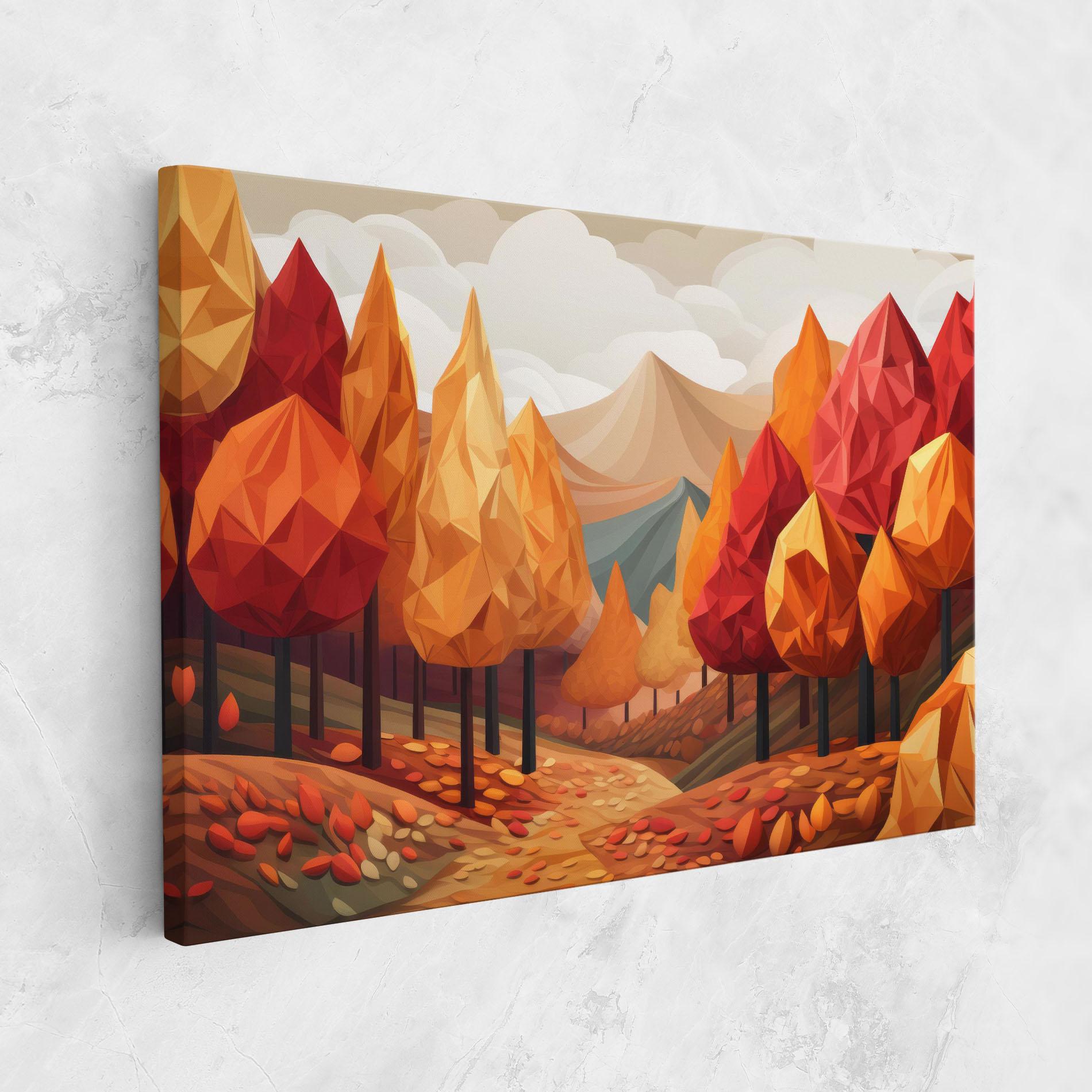Obraz na Płótnie Colorful Trees Art mockup 1
