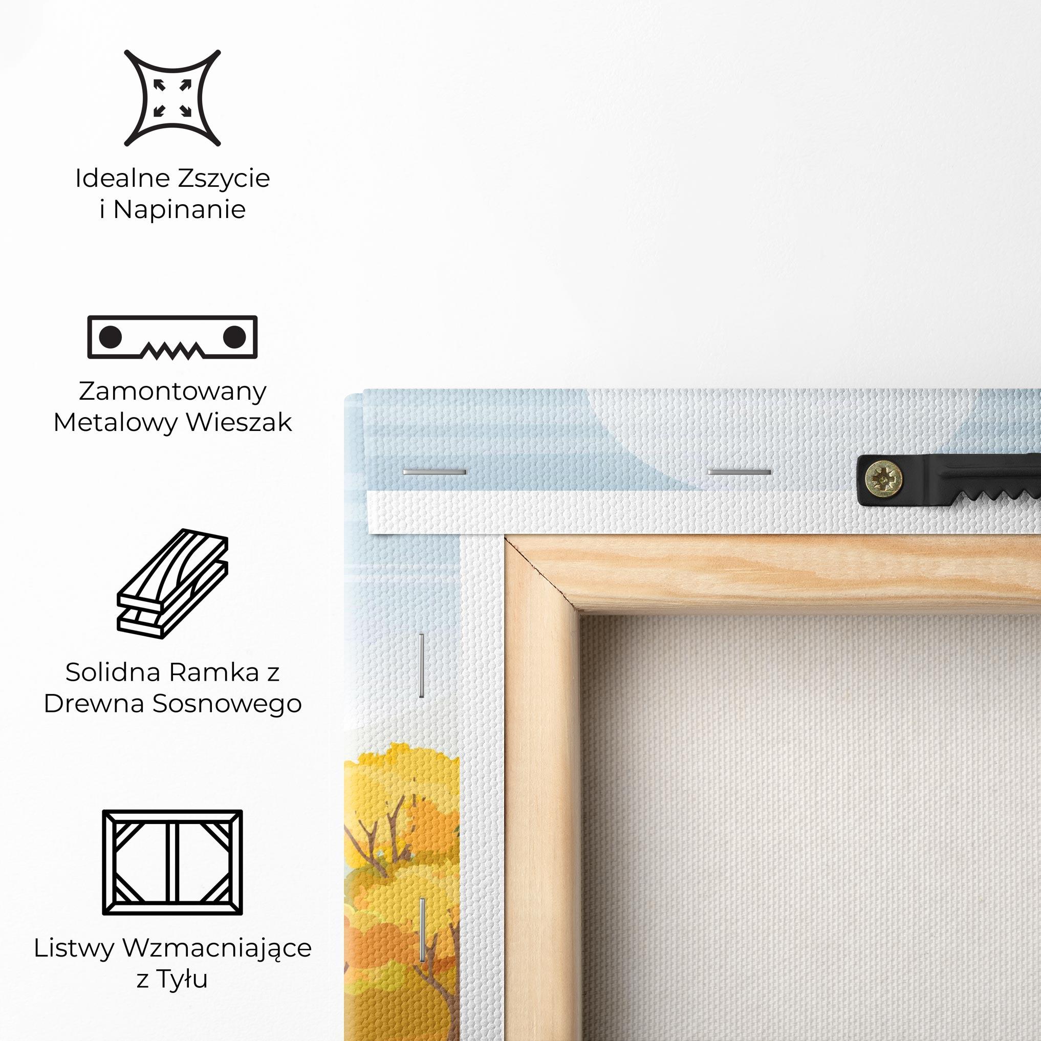 Obraz na Płótnie Autumn Yellow View mockup 5