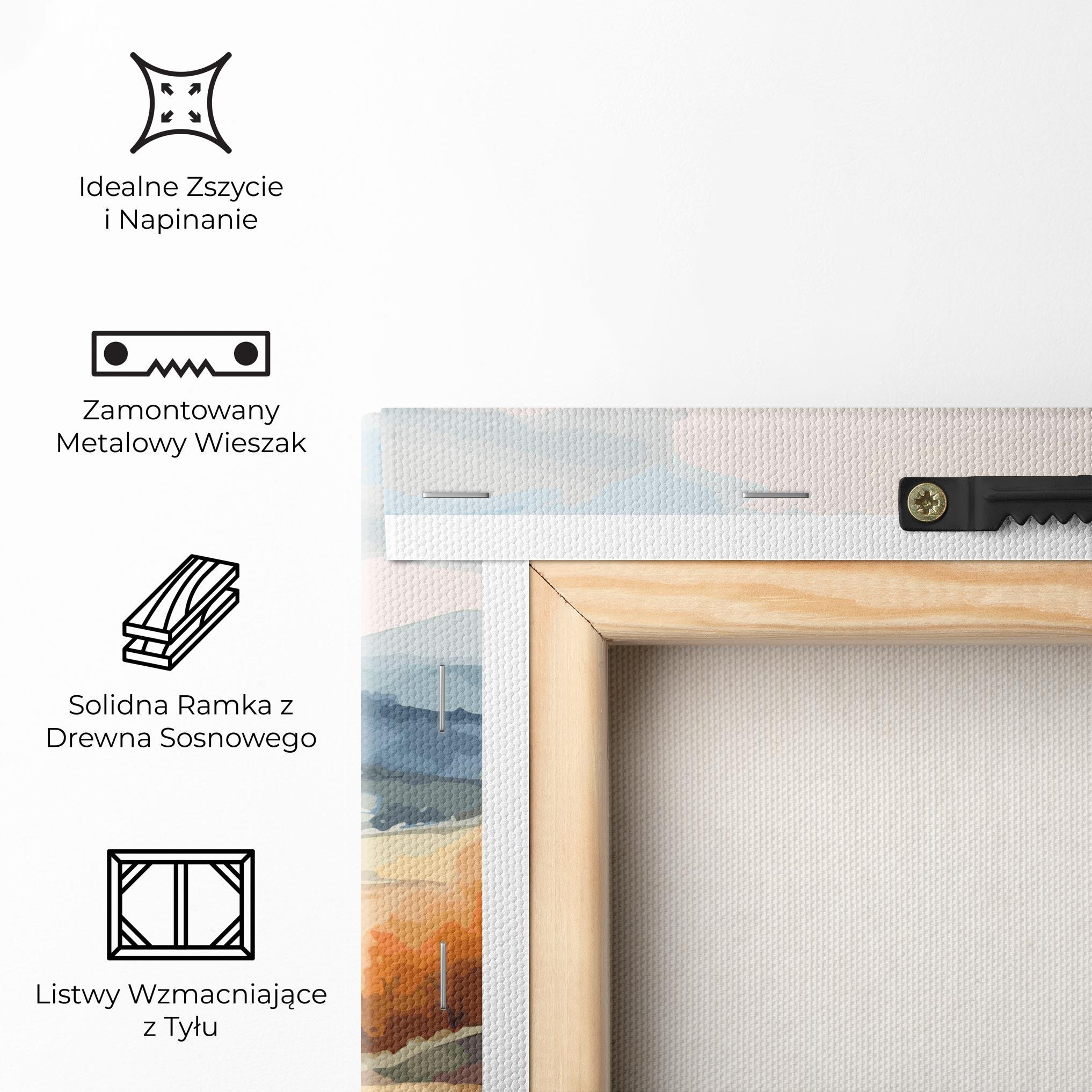 Obraz na Płótnie Blue Orange Autumn mockup 5