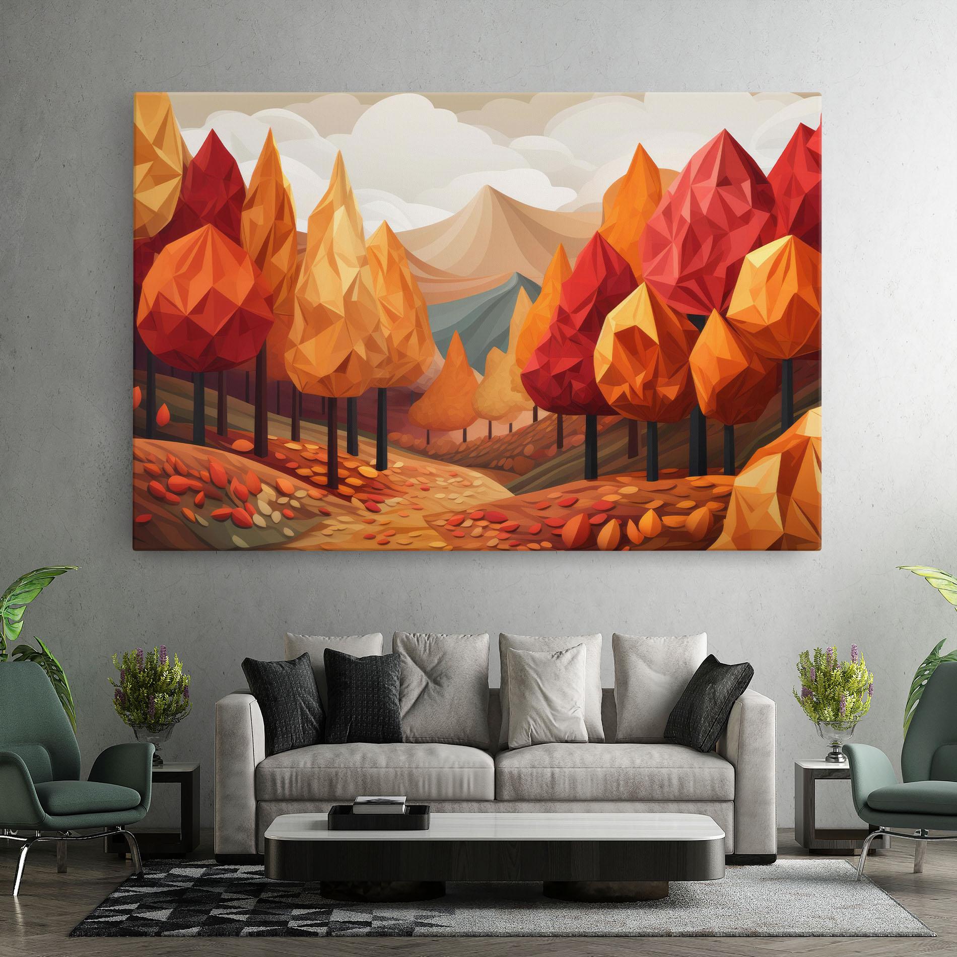 Obraz na Płótnie Colorful Trees Art mockup 7