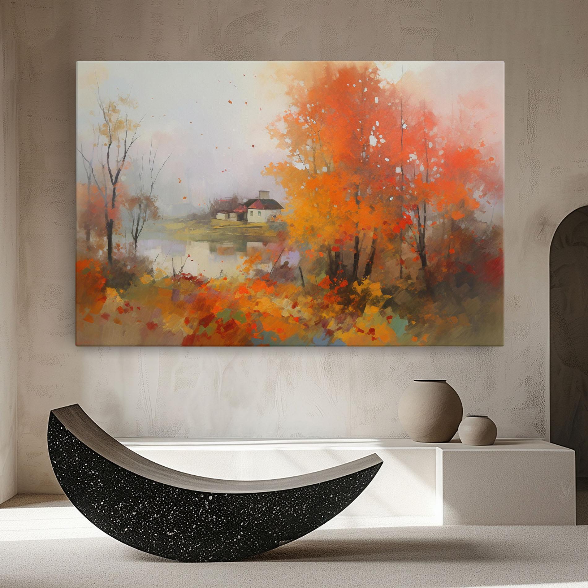 Obraz na Płótnie Autumnal Painting mockup 8