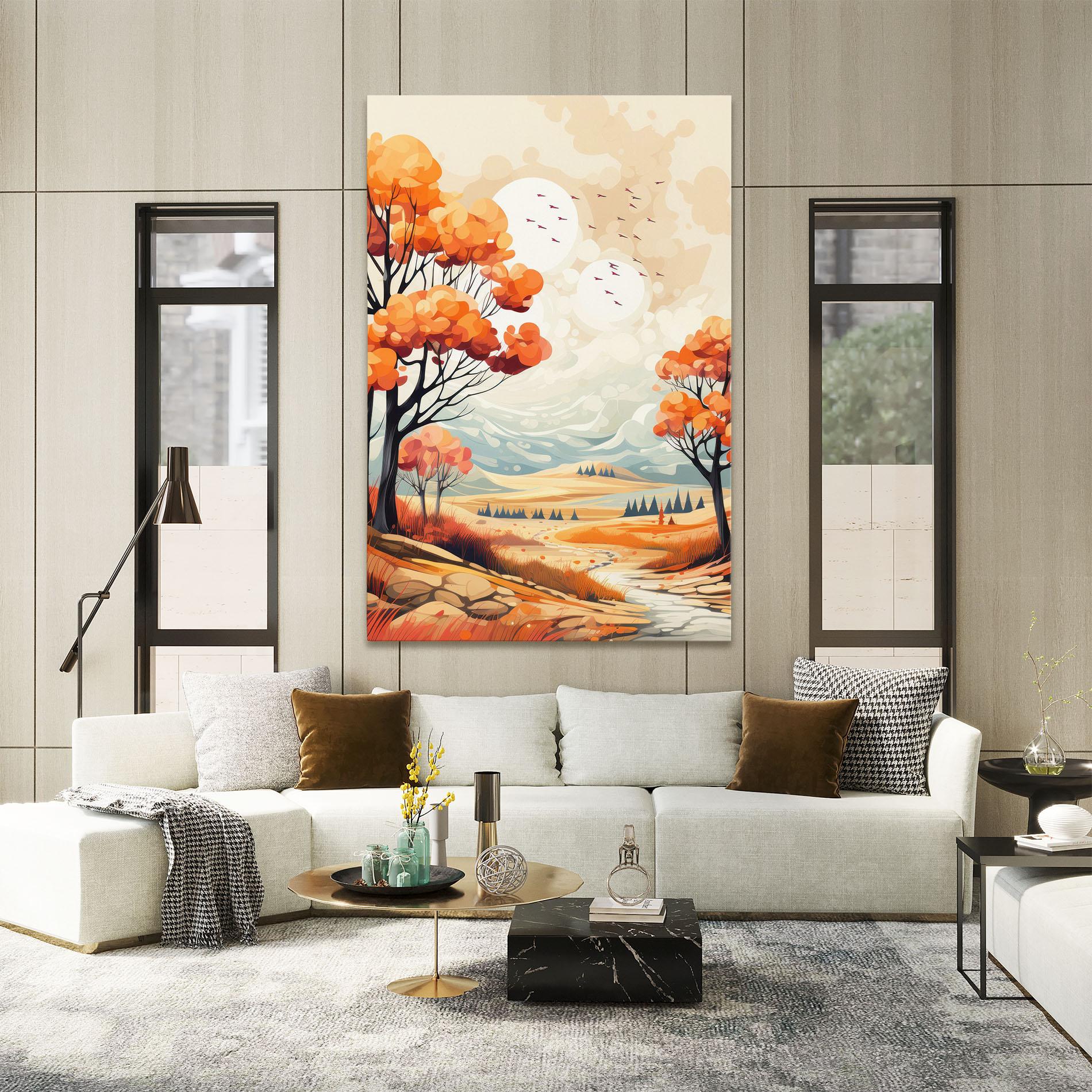 Obraz na Płótnie Autumn Tree Painting mockup 2