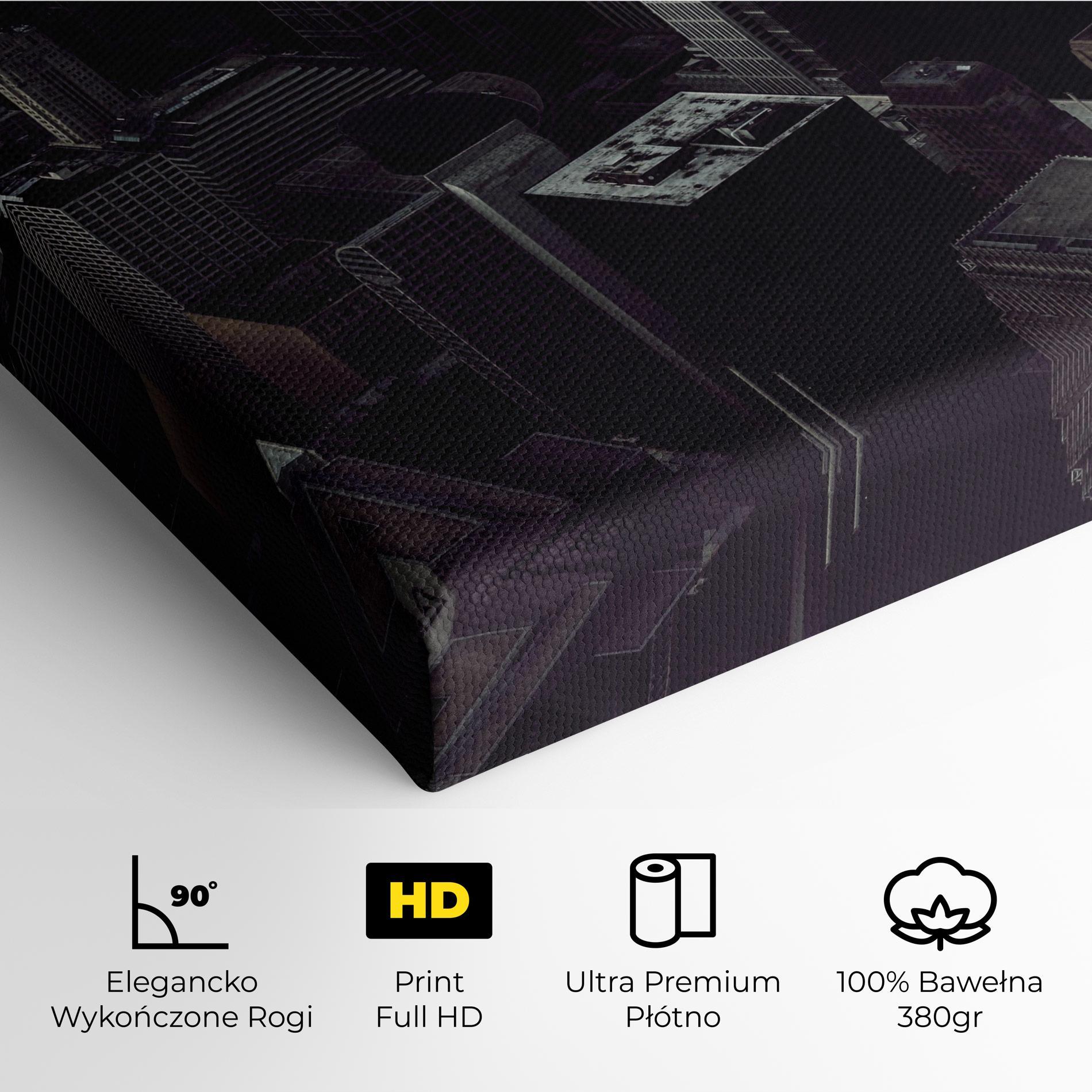 Obraz na Płótnie Black Cream Building mockup 4