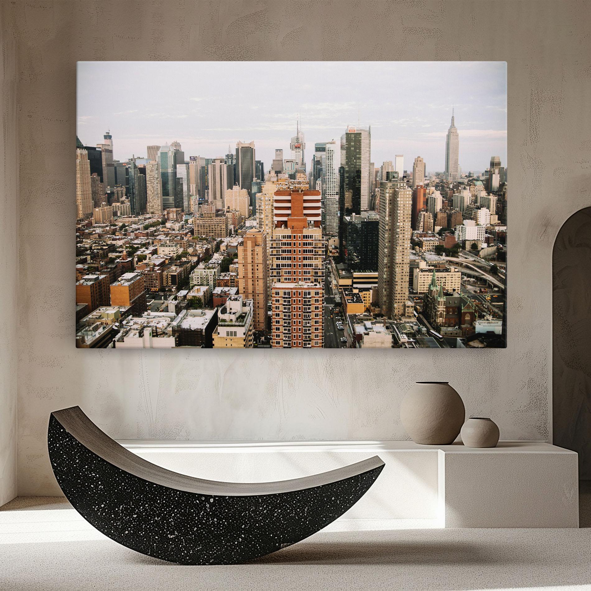 Obraz na Płótnie Cream Orange Building mockup 8