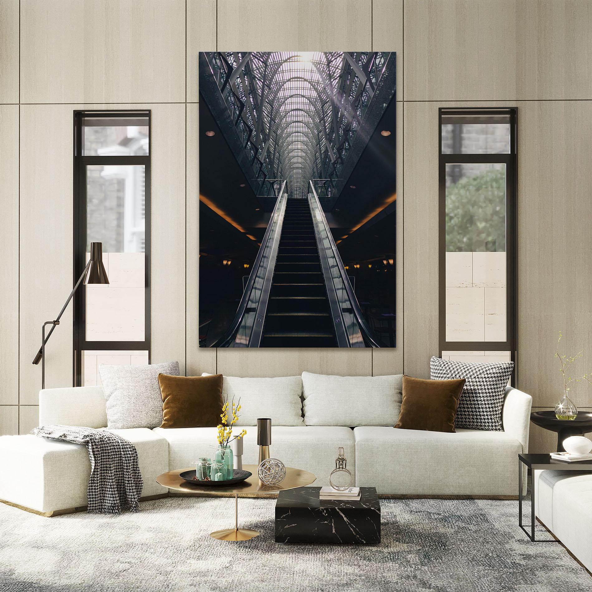 Obraz na Płótnie Grey Stairs Building mockup 2