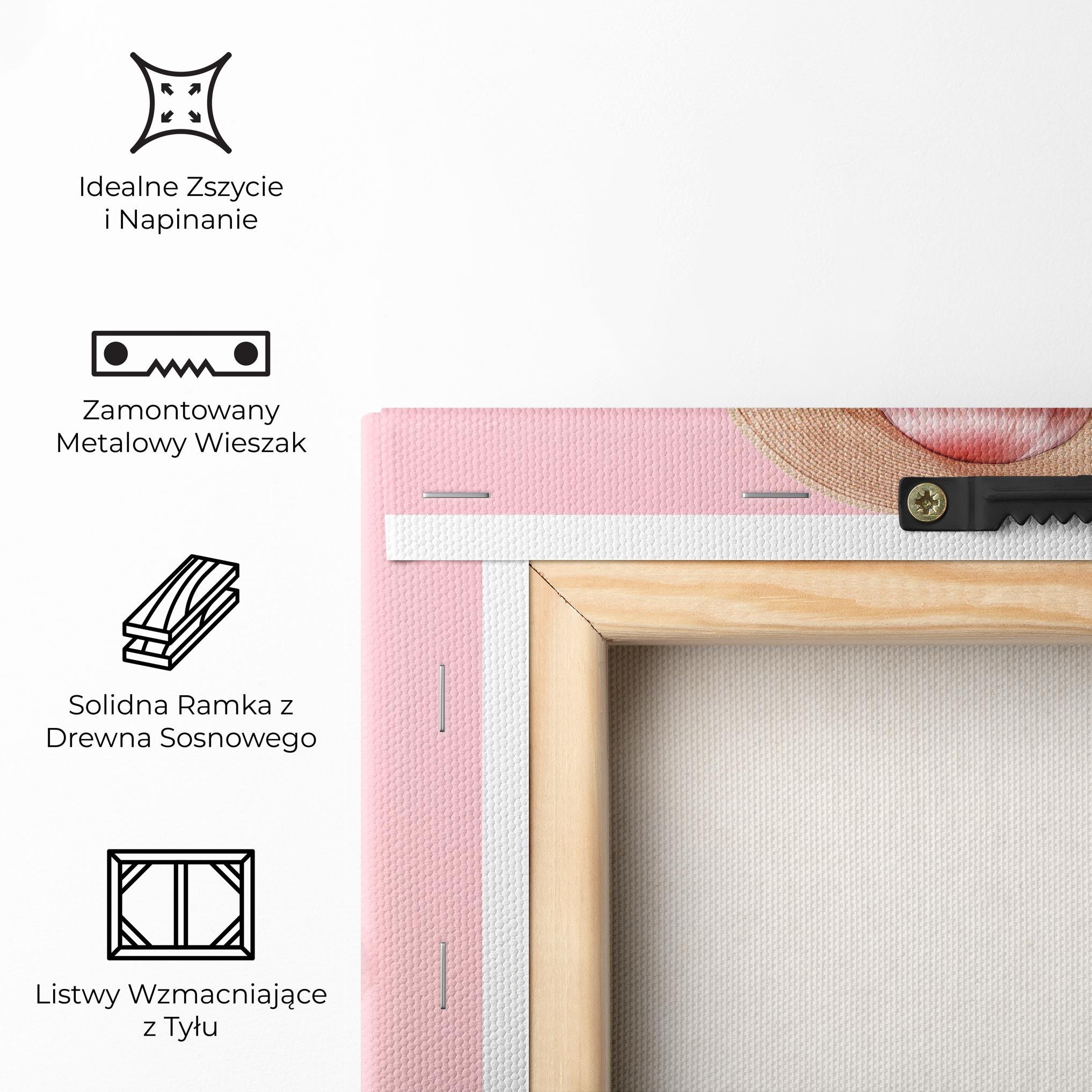 Obraz na Płótnie Joyful Pink Woman mockup 5