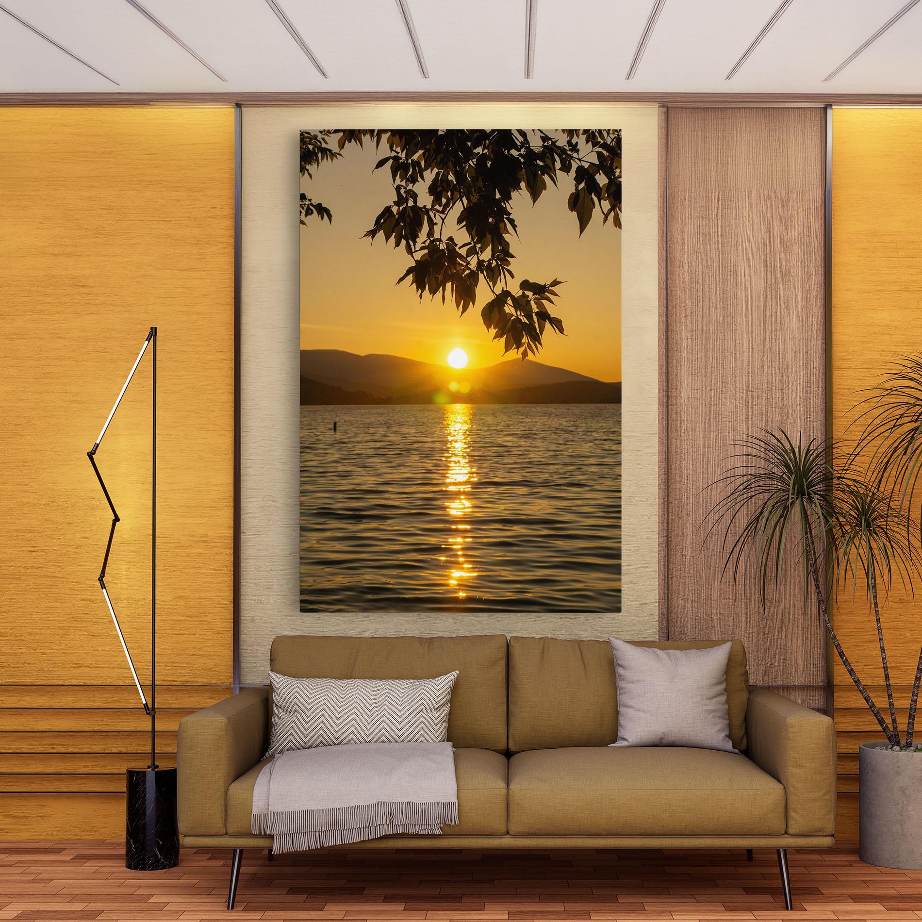 Obraz na Płótnie Yellow Sunrise mockup 9