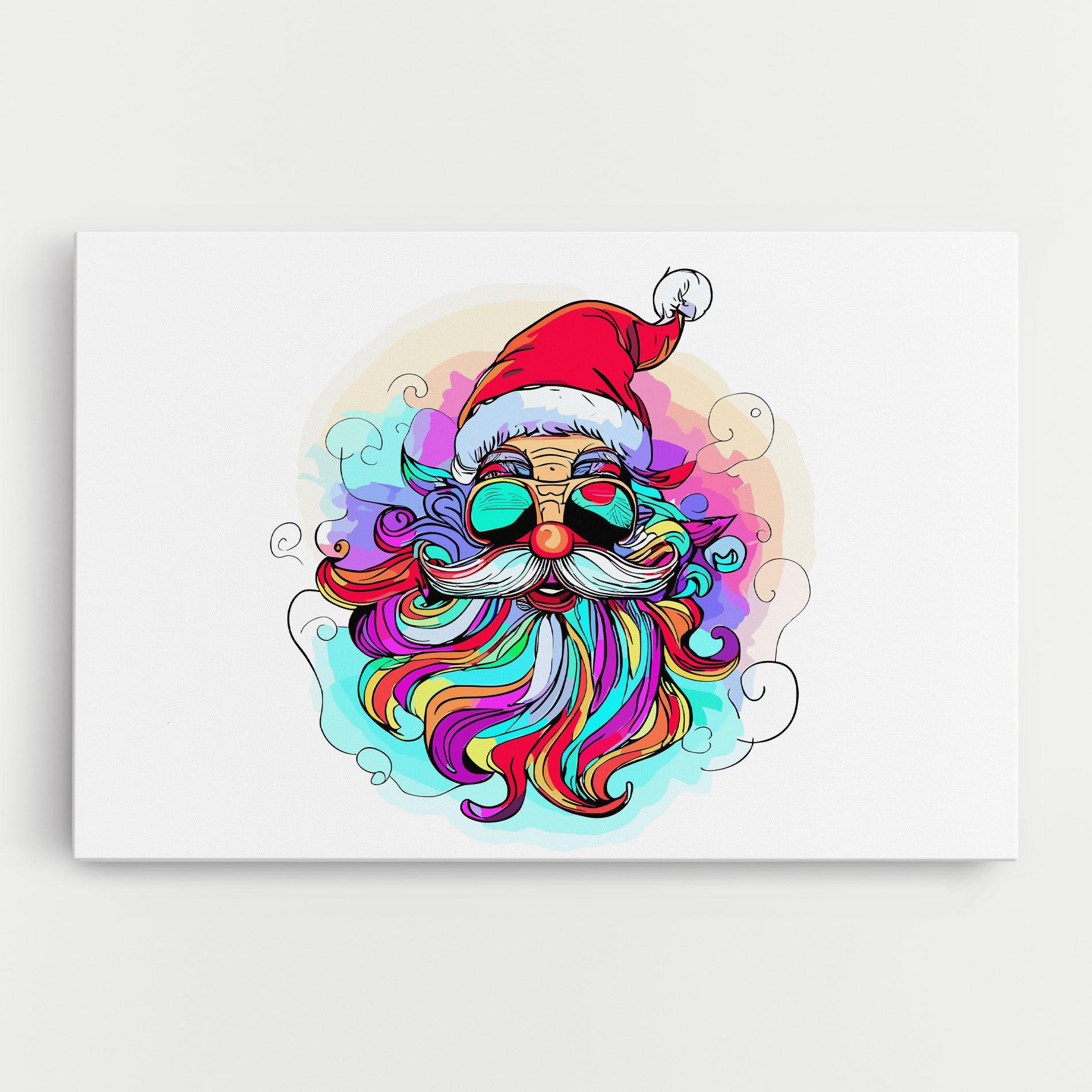 Obraz na Płótnie Colorful Santa mockup 0