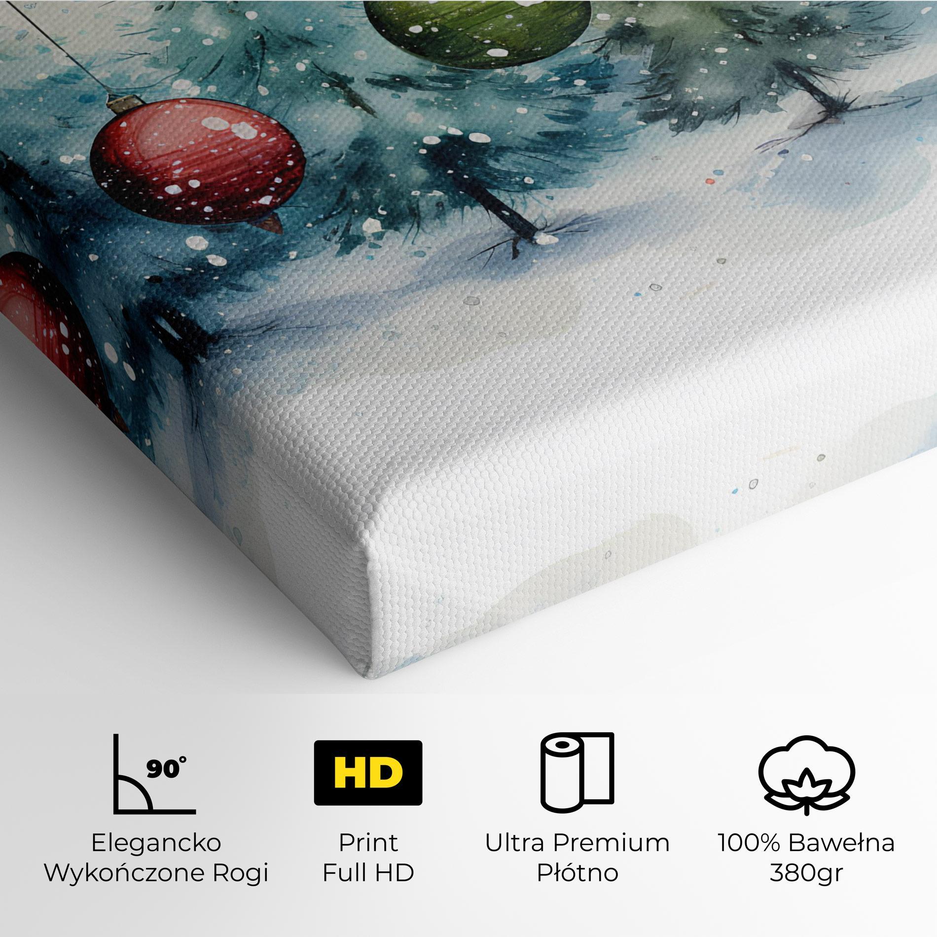 Obraz na Płótnie Christmas Tree Painting mockup 4