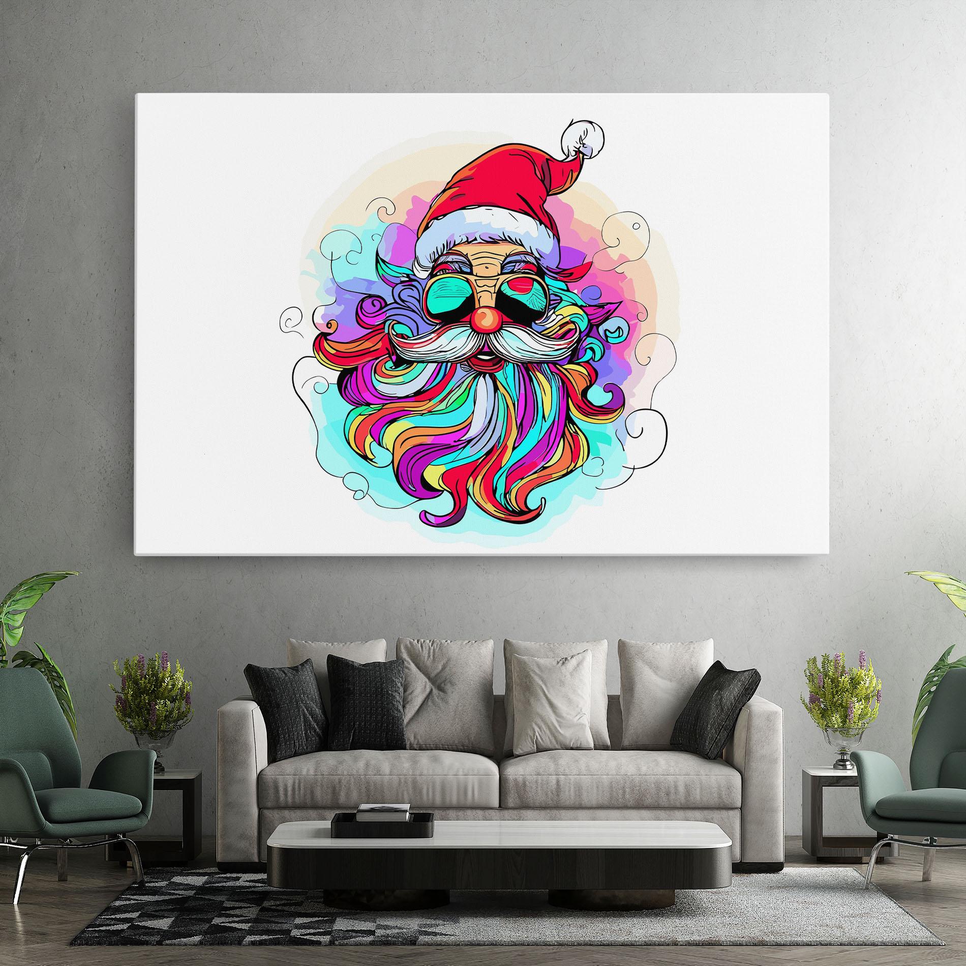 Obraz na Płótnie Colorful Santa mockup 7