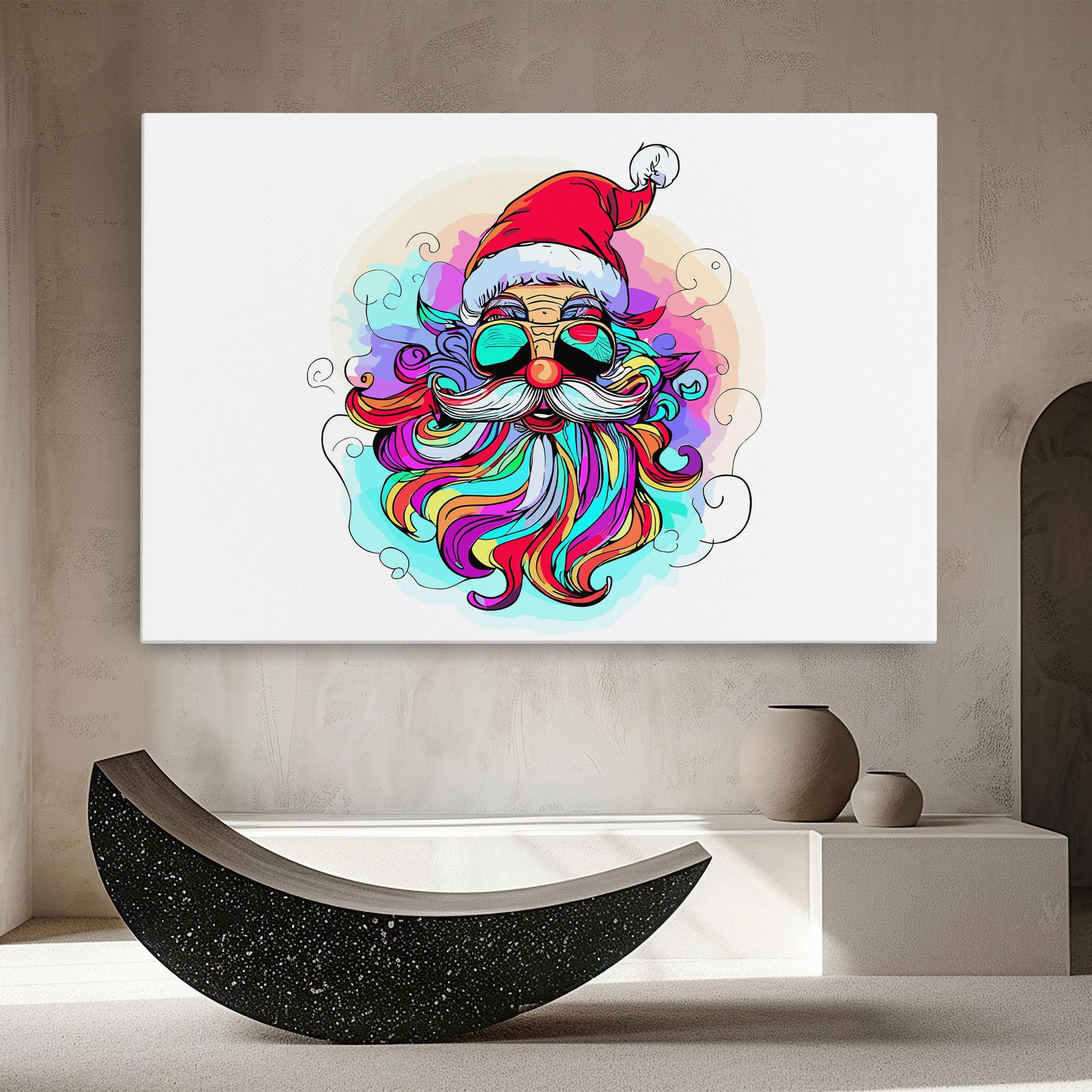 Obraz na Płótnie Colorful Santa mockup 8