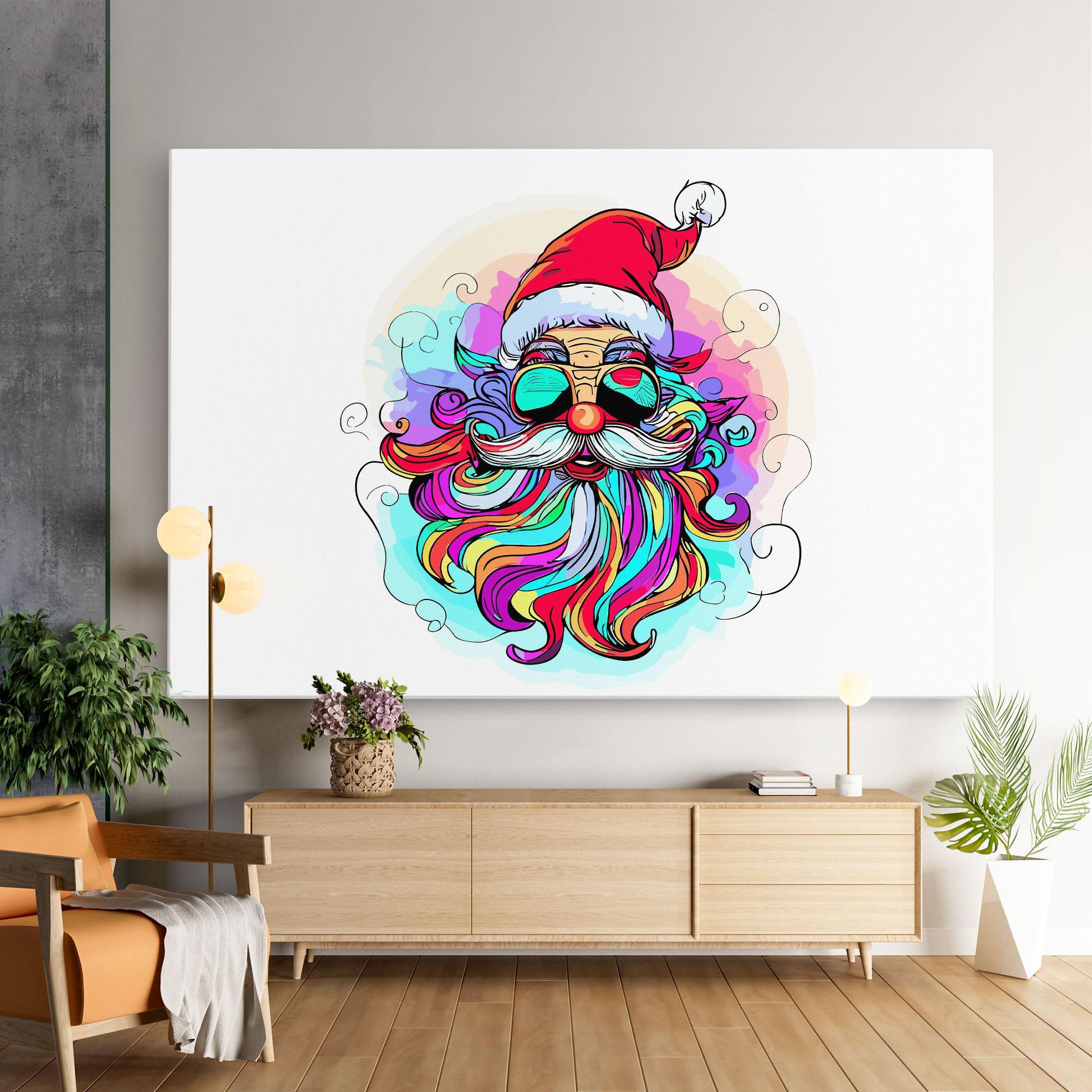 Obraz na Płótnie Colorful Santa mockup 9