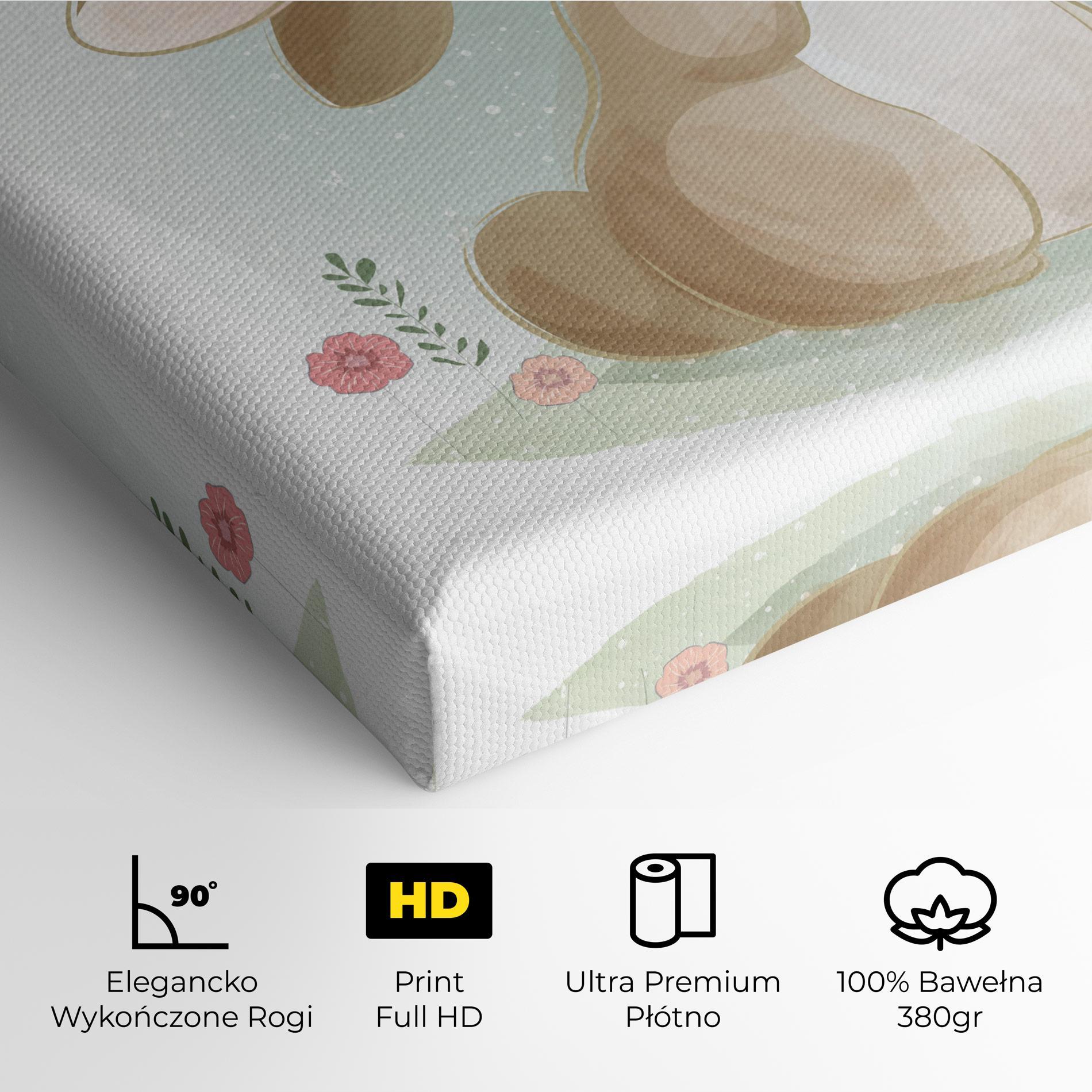 Obraz na Płótnie Butterfly On Bunny Nose mockup 4