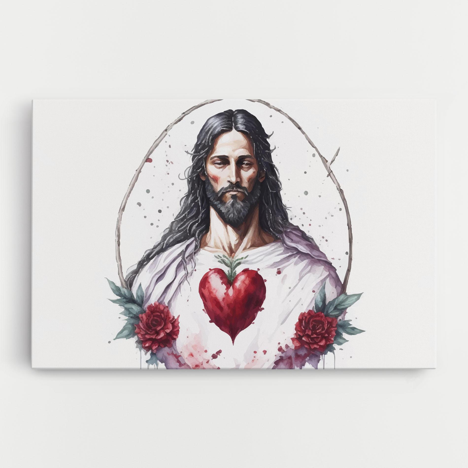 Obraz na Płótnie Jesus Heart mockup 0