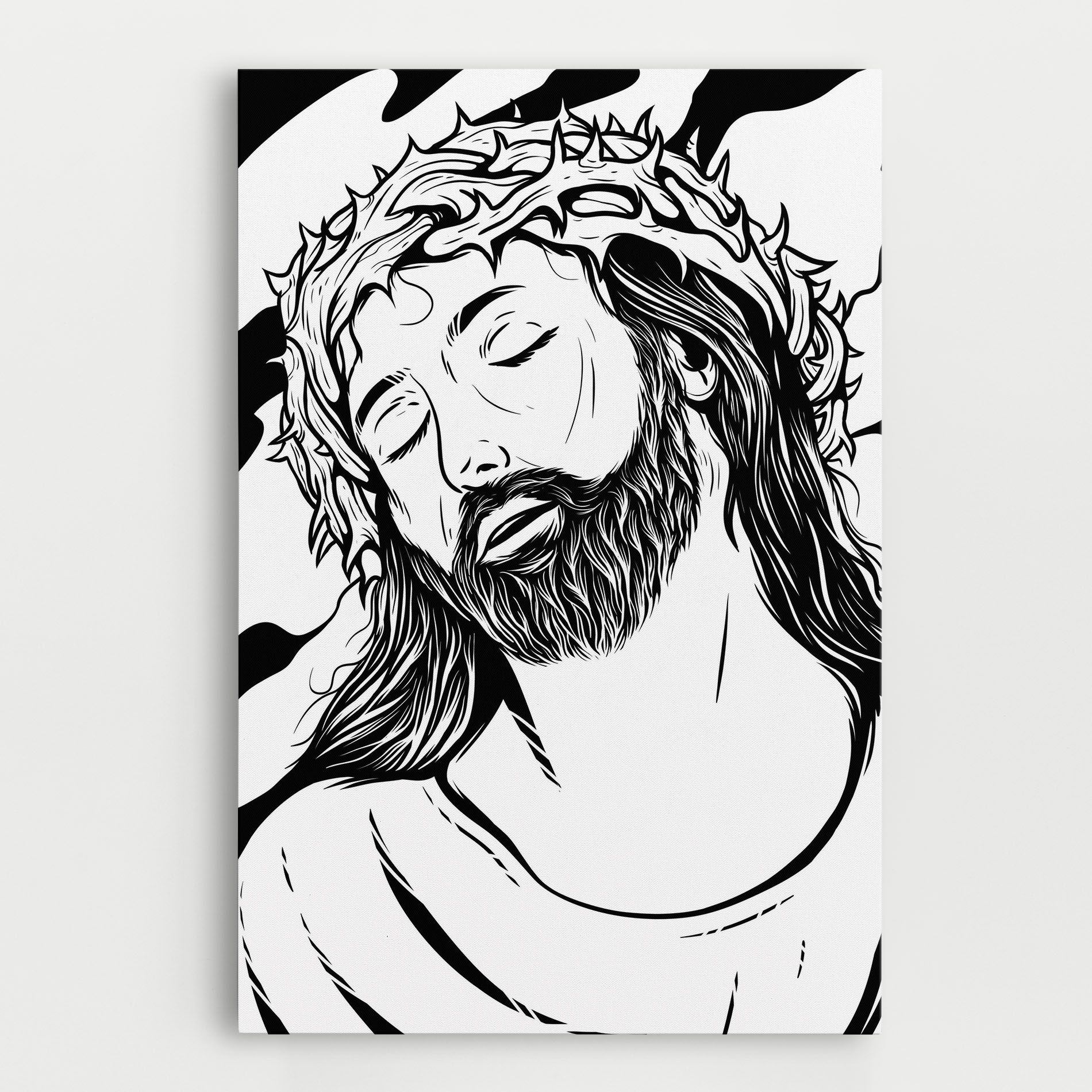 Black White Jesus mockup 0