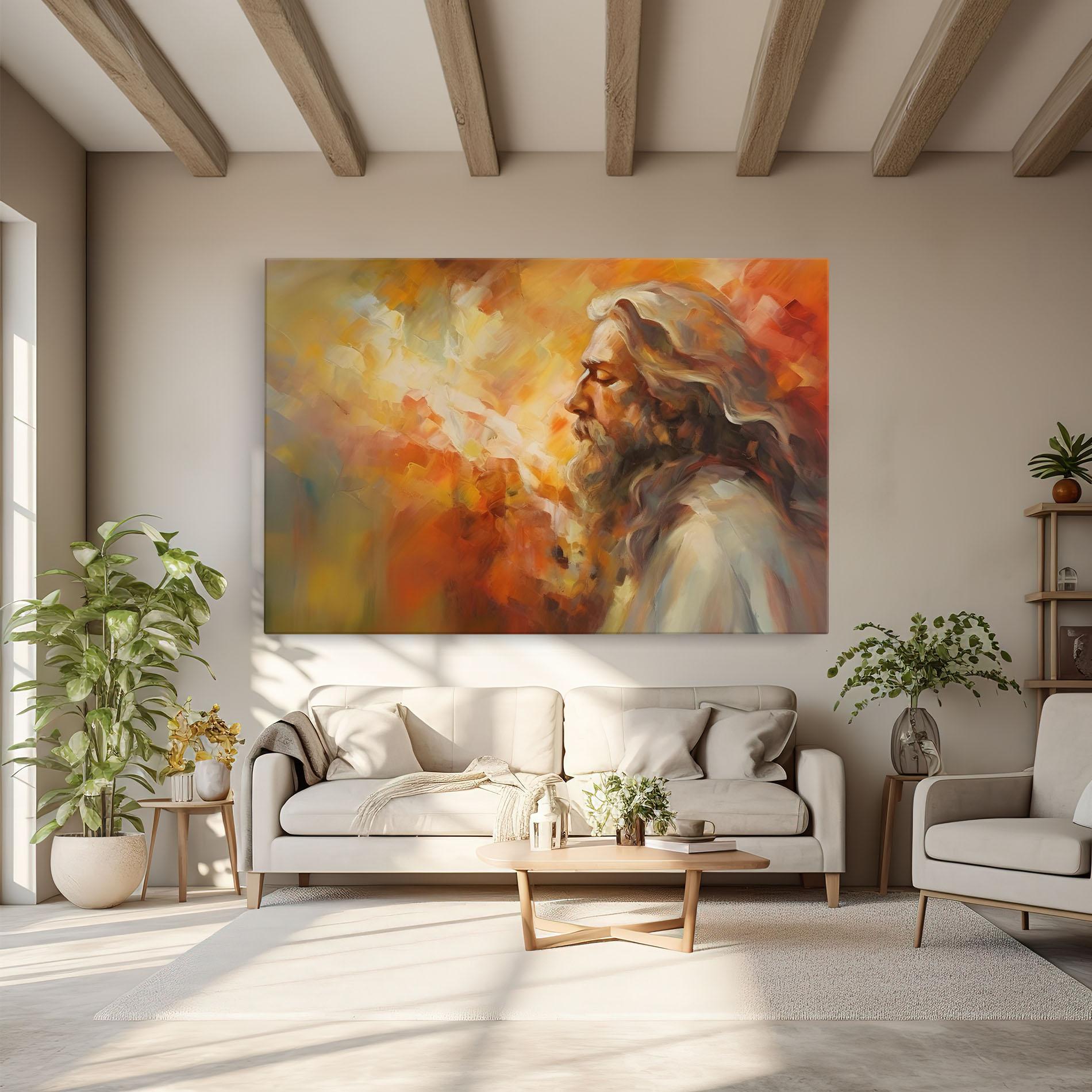 Obraz na Płótnie Christ Oil Painting mockup 6