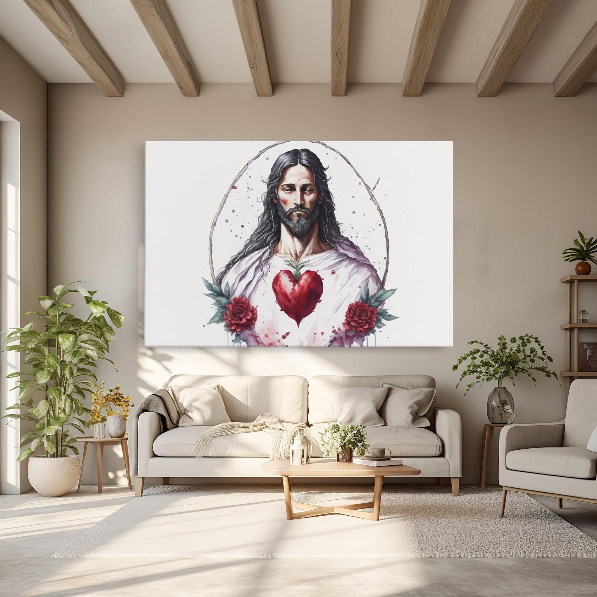 Obraz na Płótnie Jesus Heart mockup 6