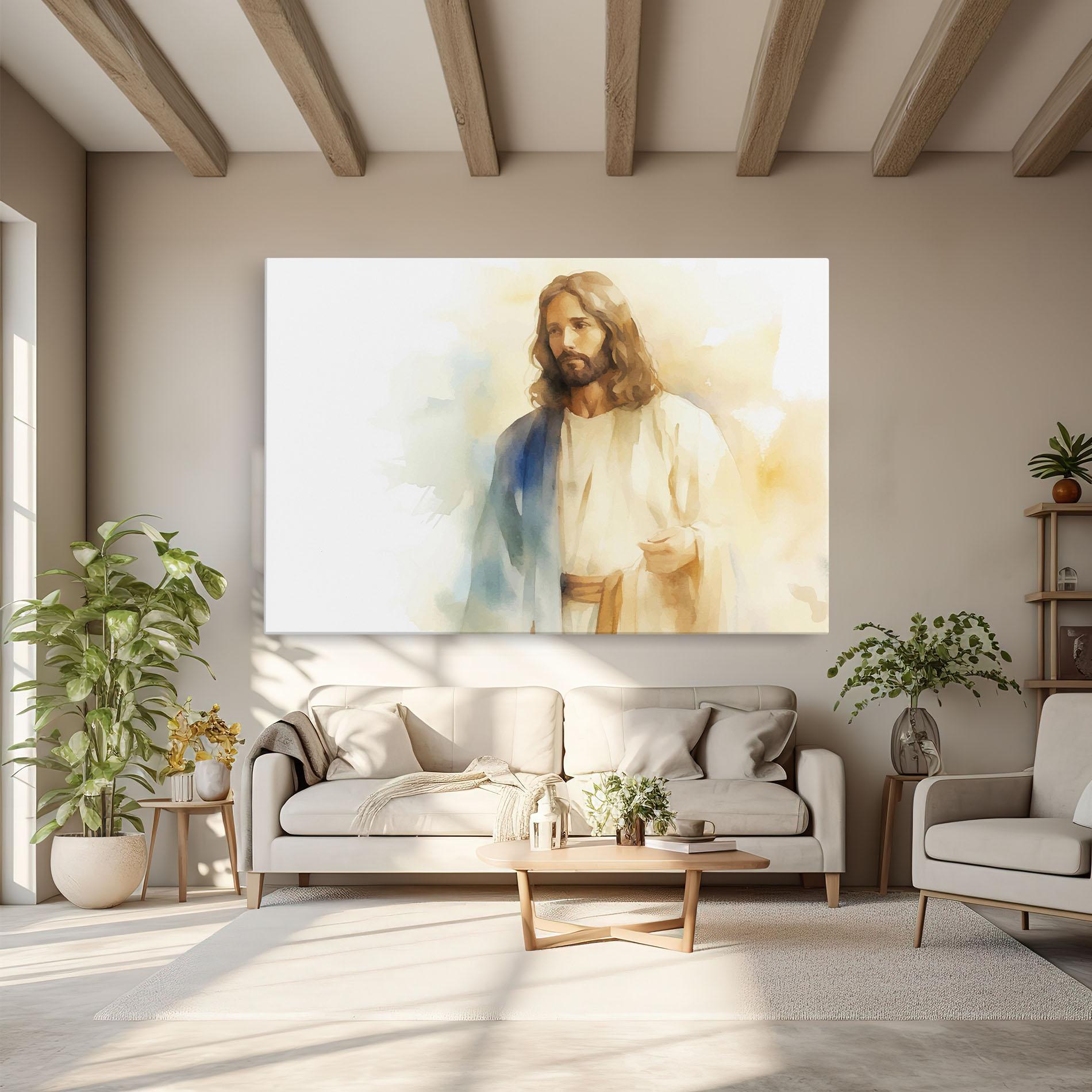 Obraz na Płótnie Jesus Light Art mockup 6