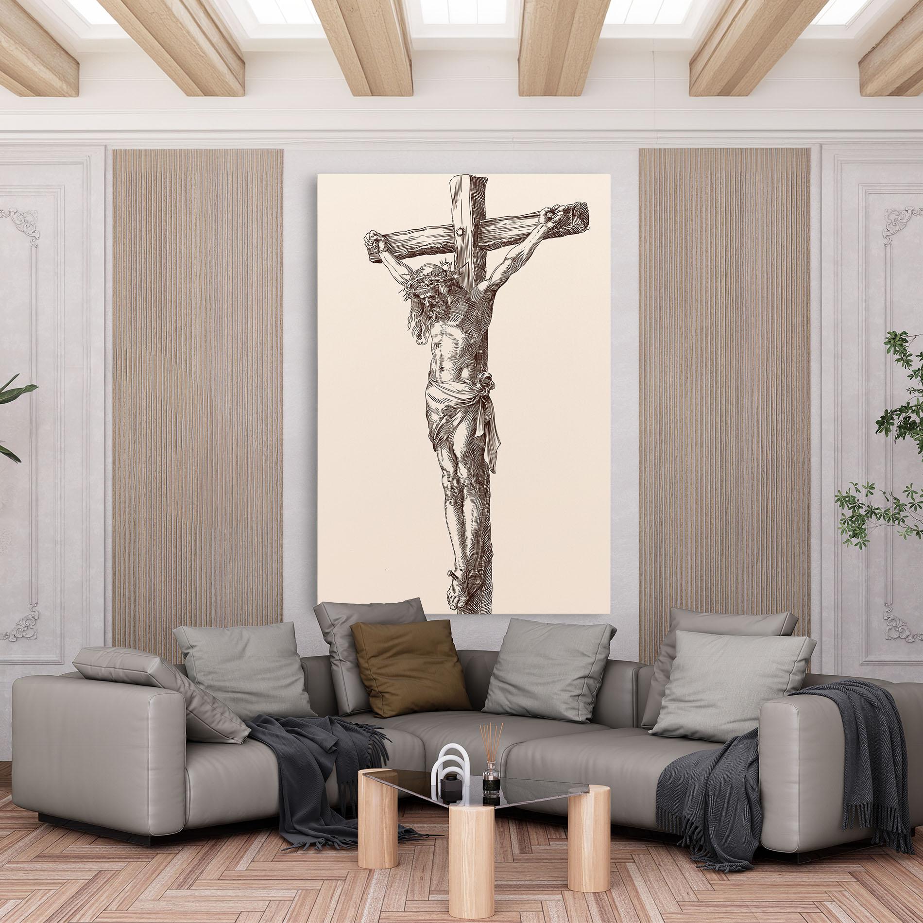Obraz na Płótnie Brown Cross Jesus mockup 6