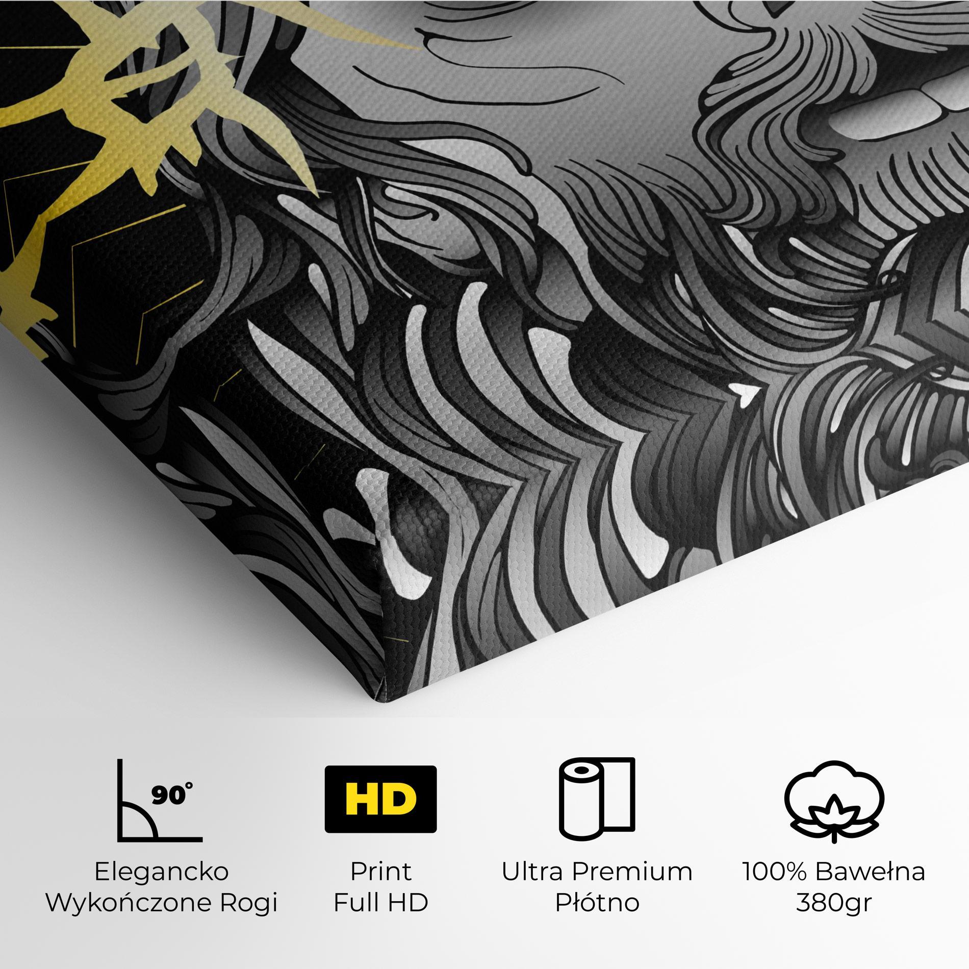 Obraz na Płótnie Gold Christ mockup 4