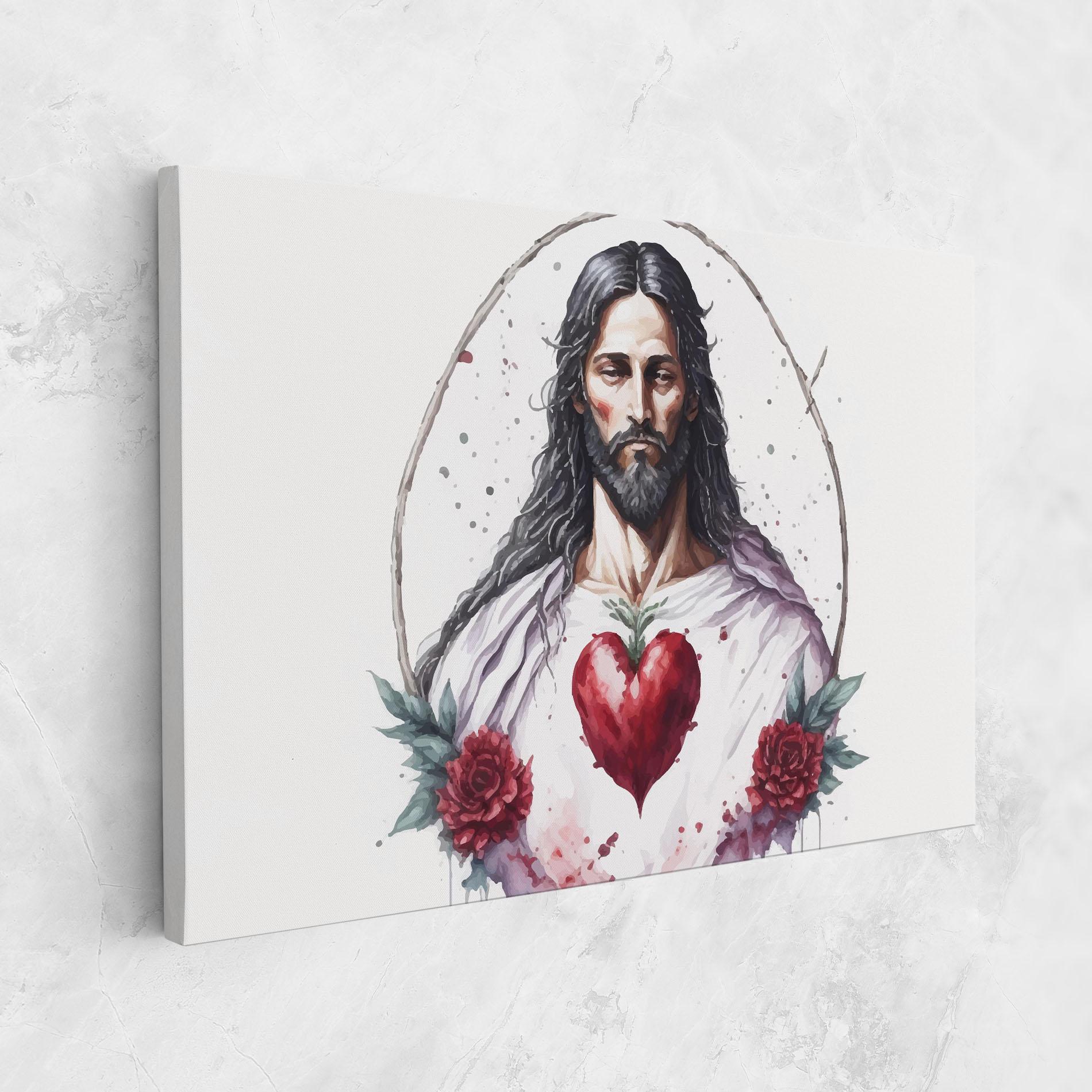 Obraz na Płótnie Jesus Heart mockup 1