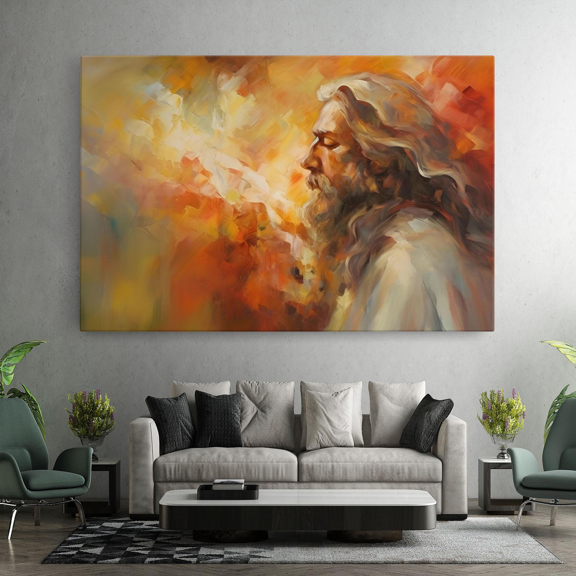 Obraz na Płótnie Christ Oil Painting mockup 7