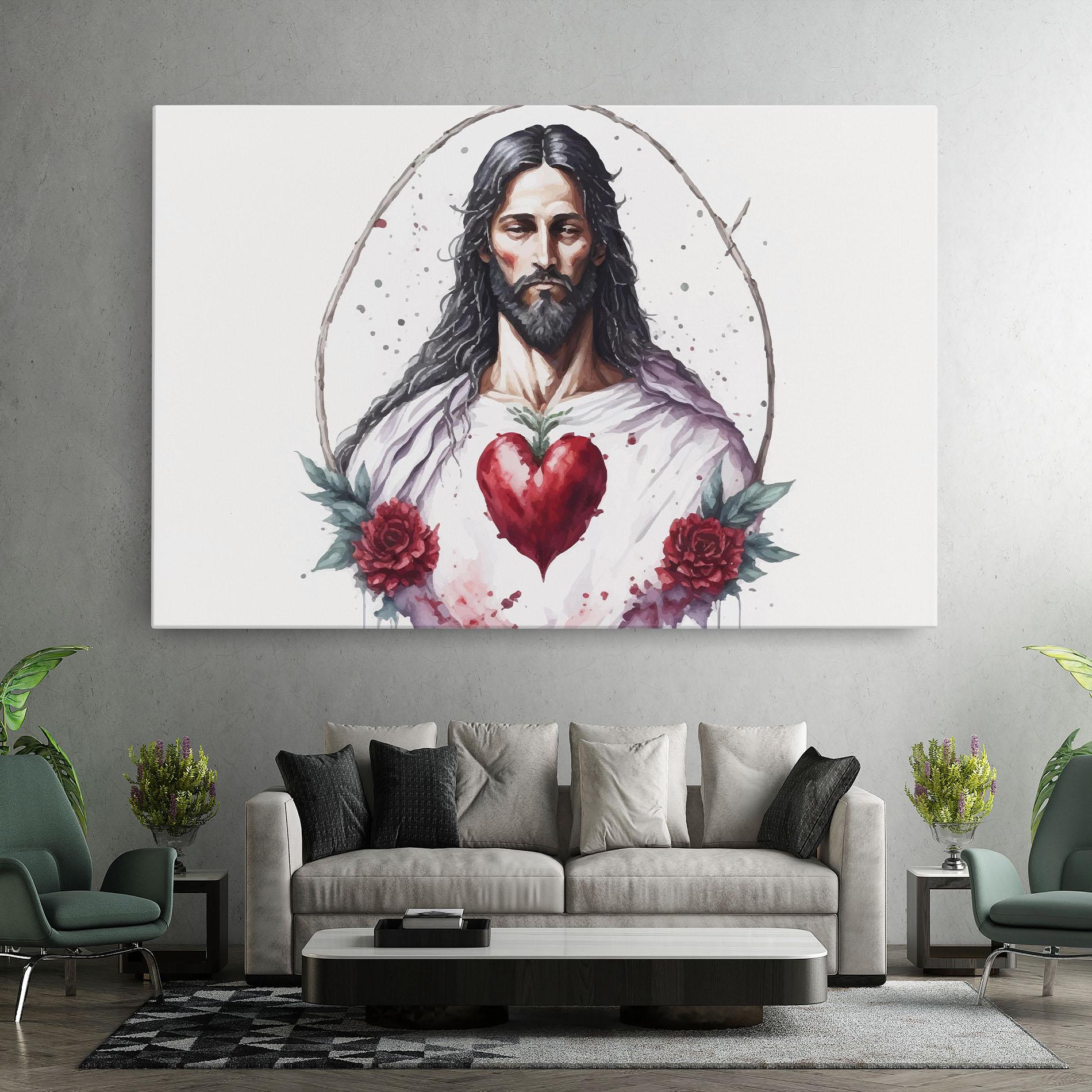 Obraz na Płótnie Jesus Heart mockup 7