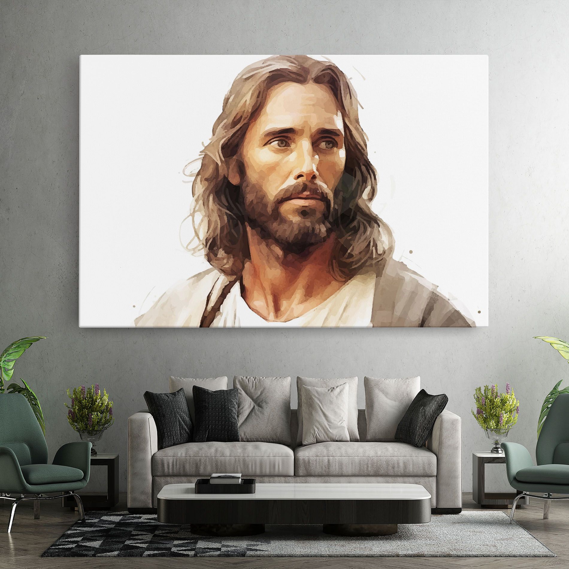 Jesus Long Hair mockup 7