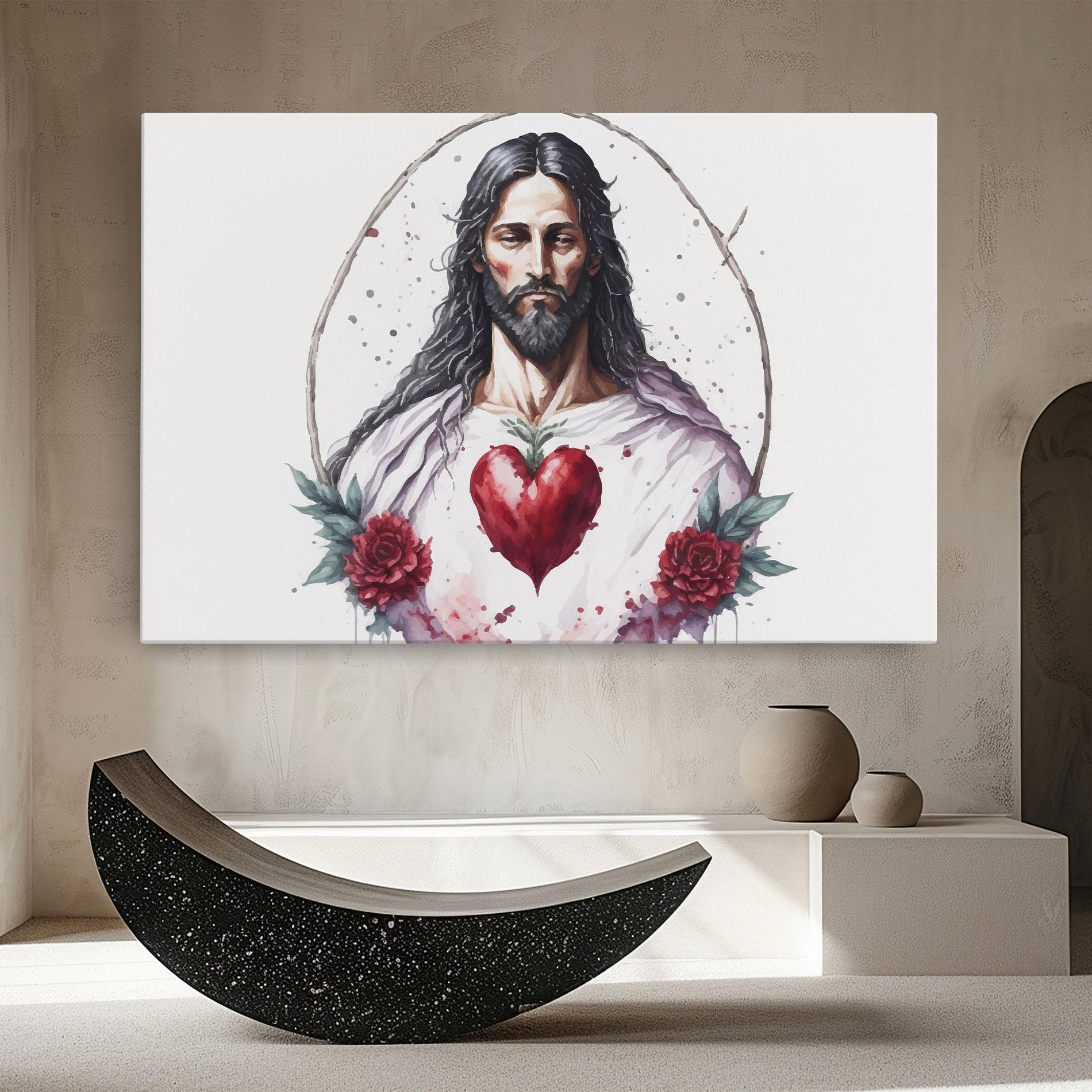Obraz na Płótnie Jesus Heart mockup 8