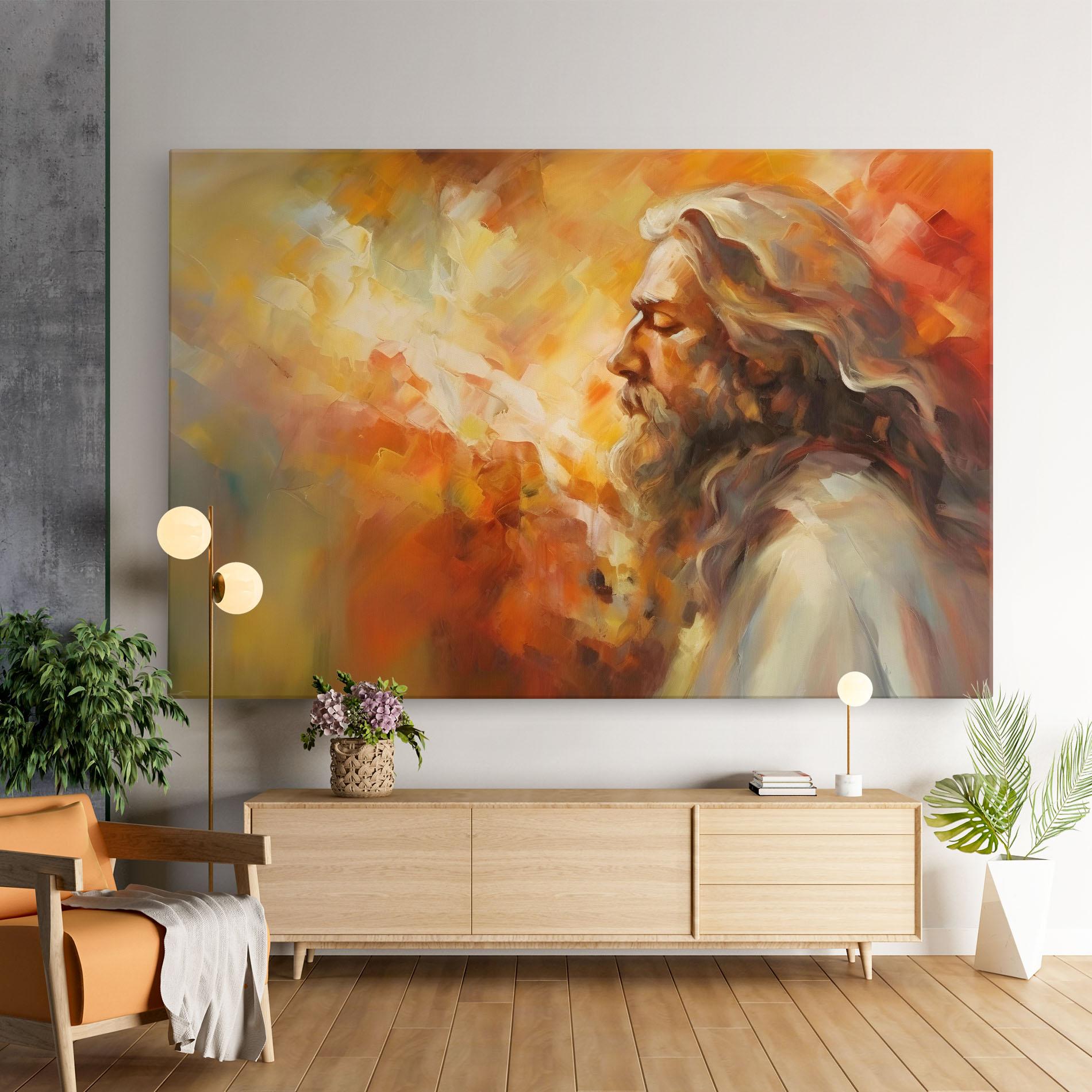 Obraz na Płótnie Christ Oil Painting mockup 9