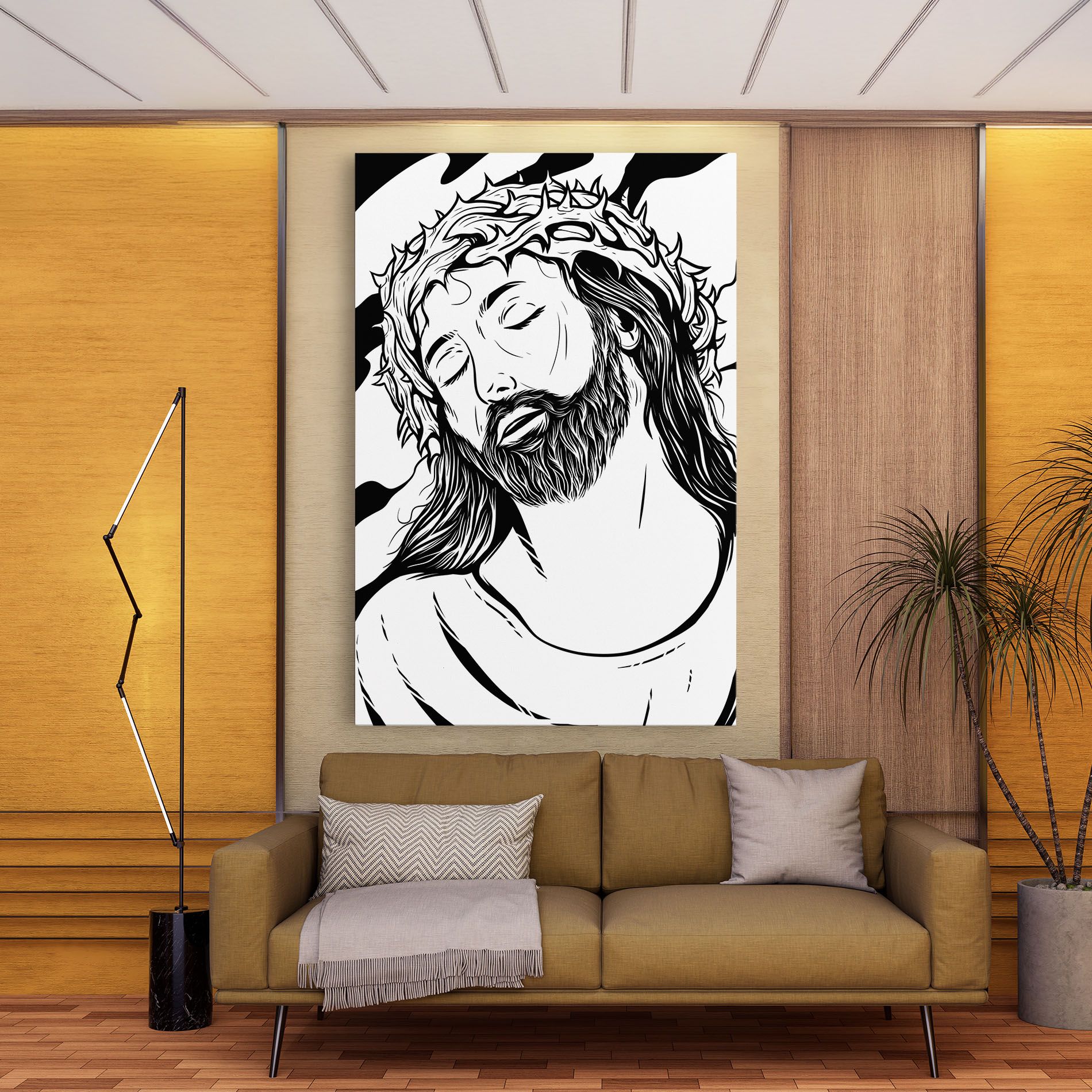 Black White Jesus mockup 9