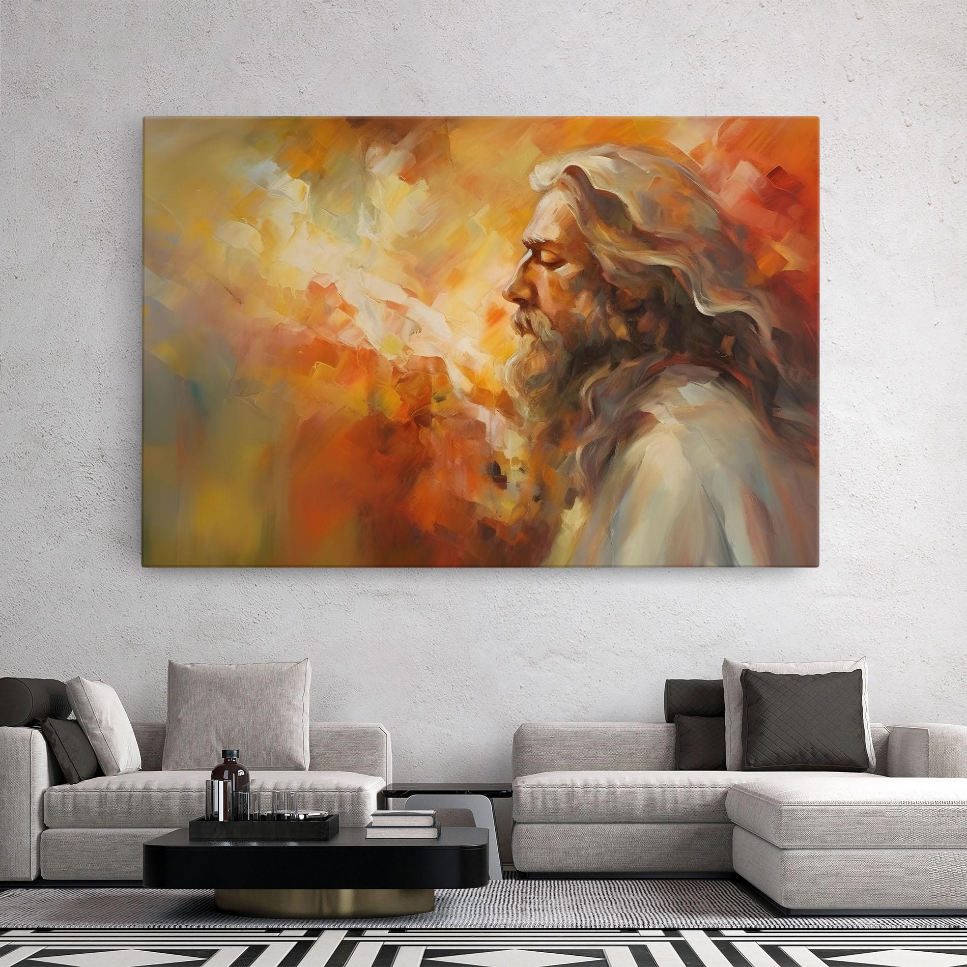 Obraz na Płótnie Christ Oil Painting mockup 2