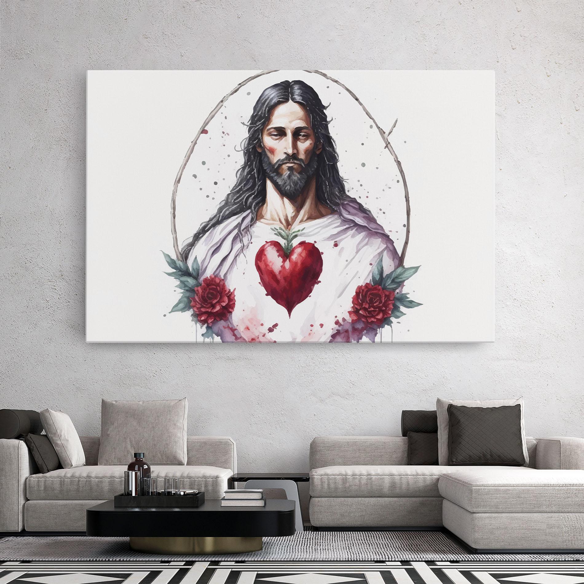 Obraz na Płótnie Jesus Heart mockup 2