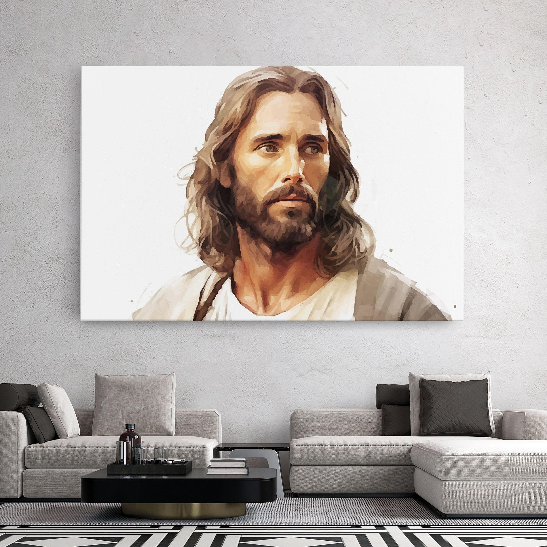 Obraz na Płótnie Jesus Long Hair mockup 2