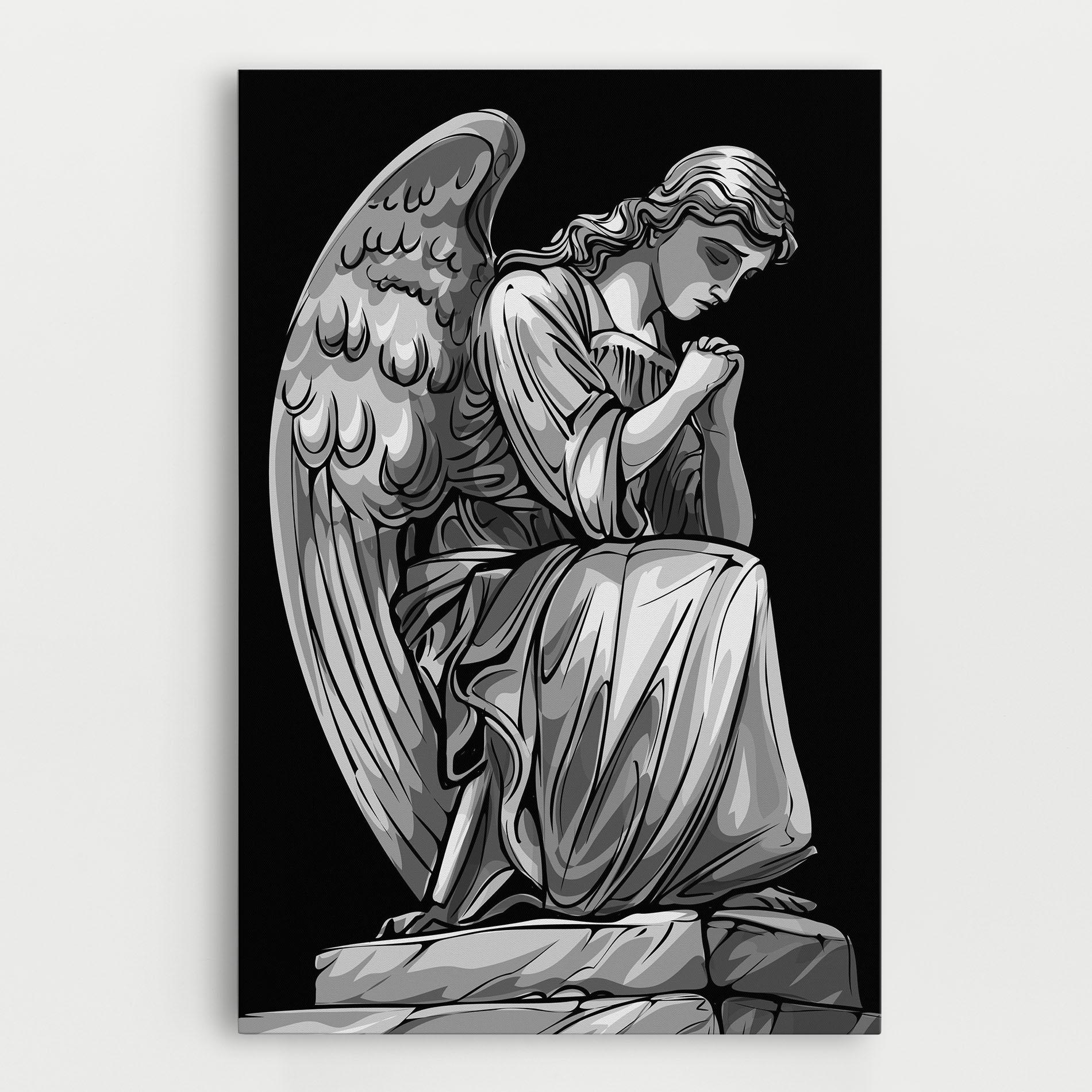Obraz na Płótnie Pray Angel mockup 0