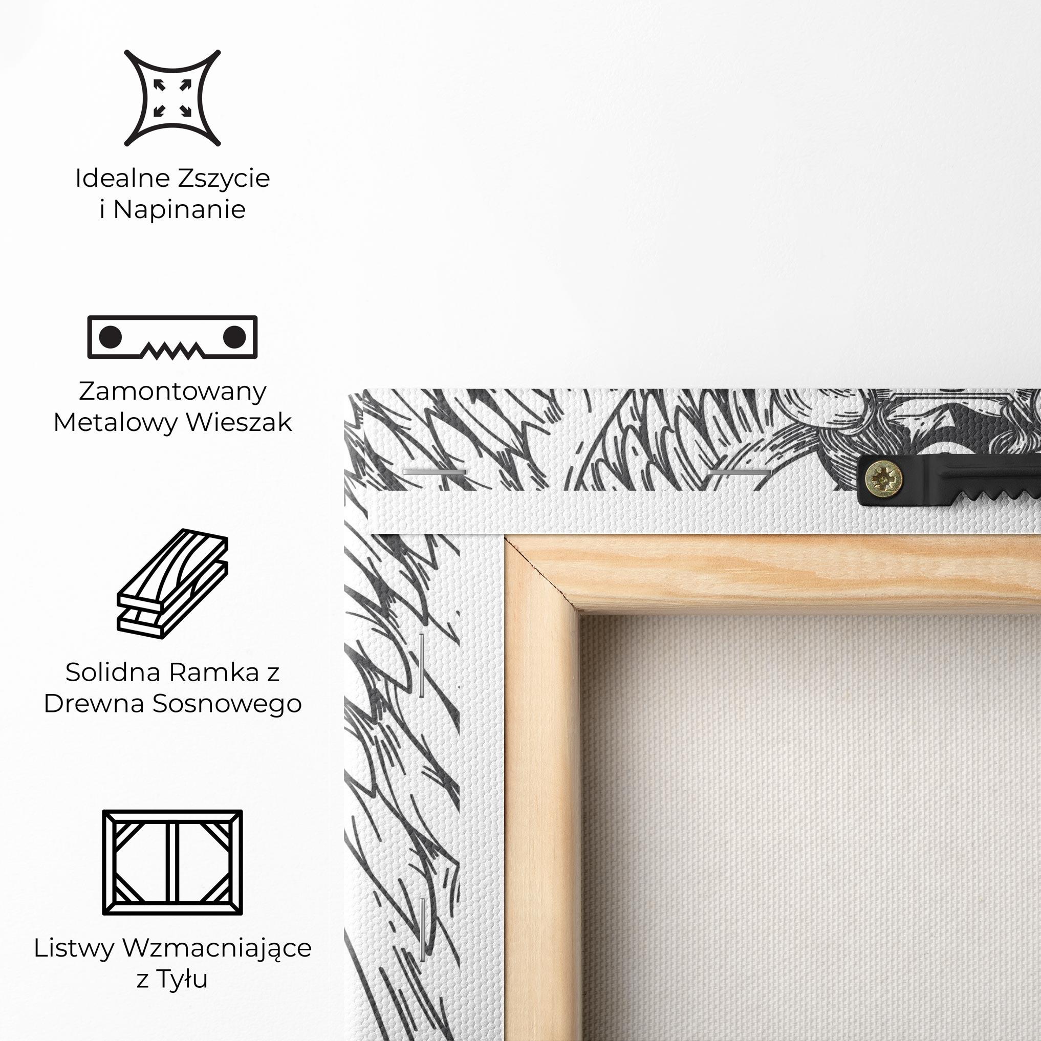 Obraz na Płótnie Grey Line Angel mockup 5