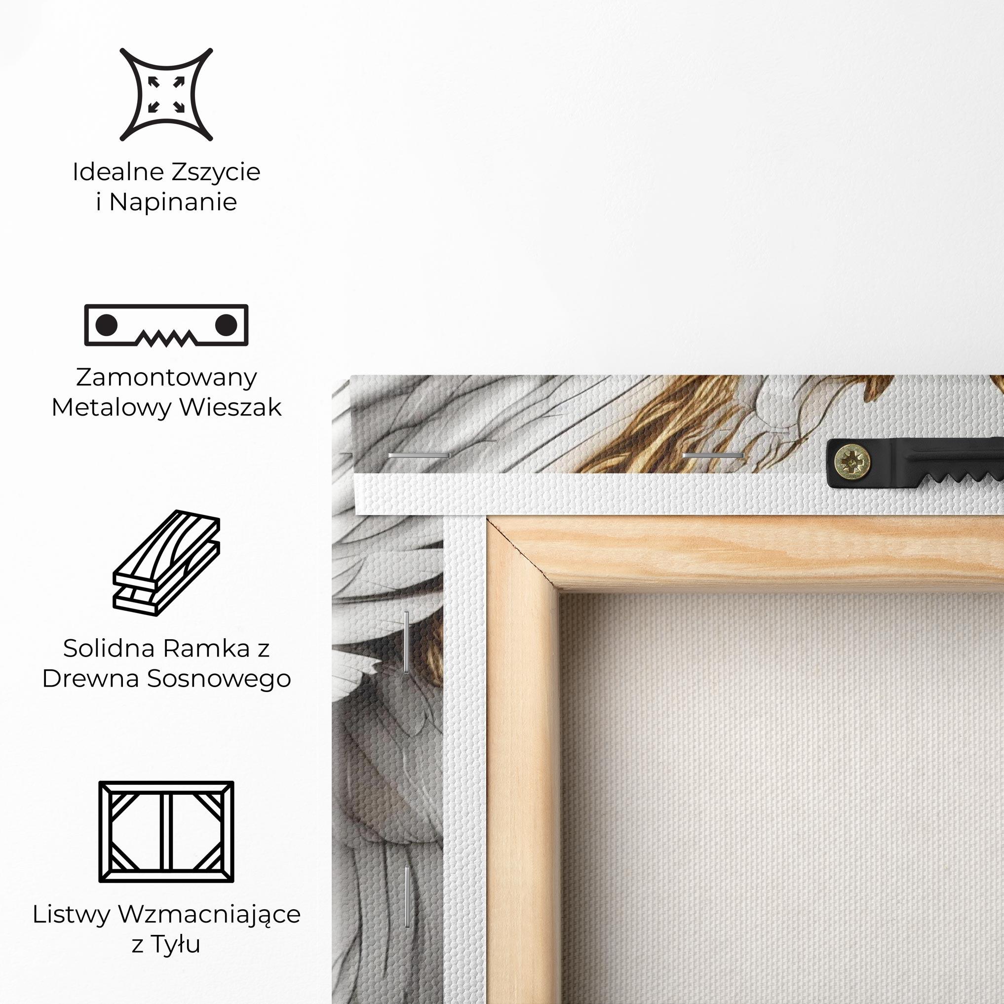 Obraz na Płótnie Realistic Gold Angel Wings mockup 5