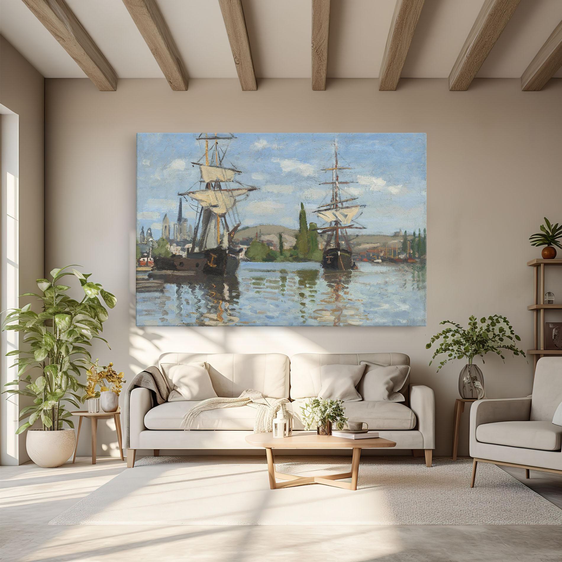 Obraz na Płótnie Ships At Rouen mockup 6