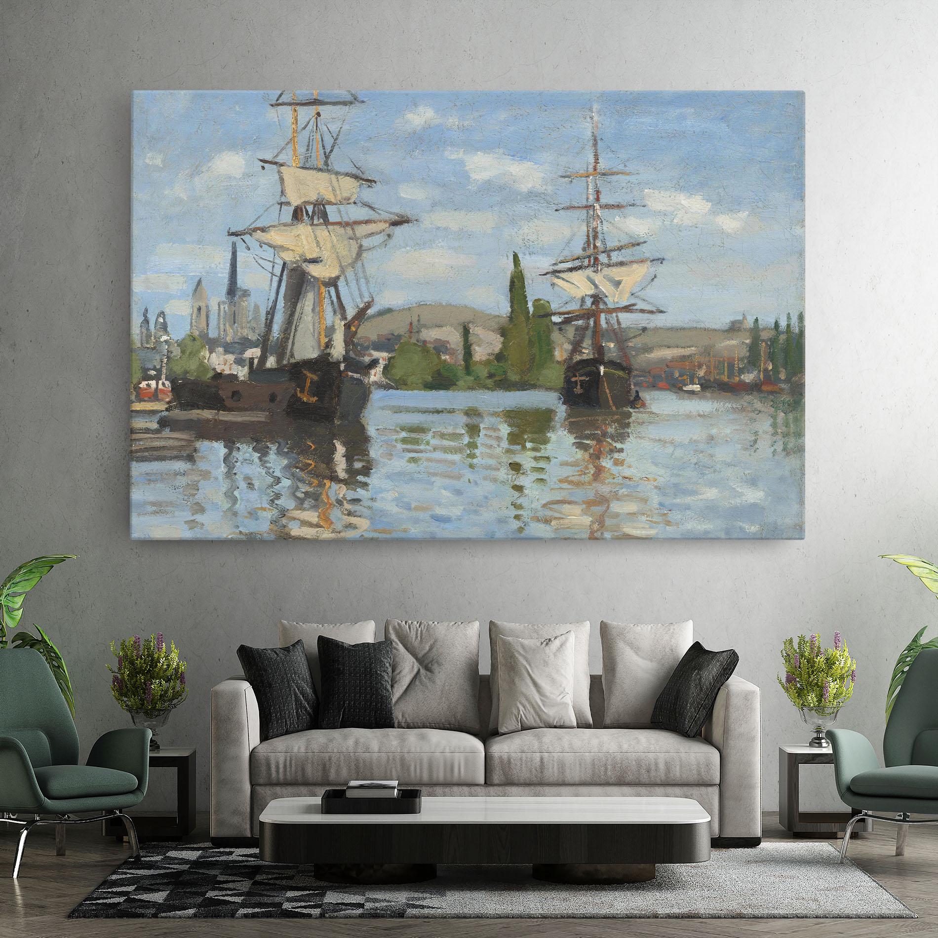 Obraz na Płótnie Ships At Rouen mockup 7