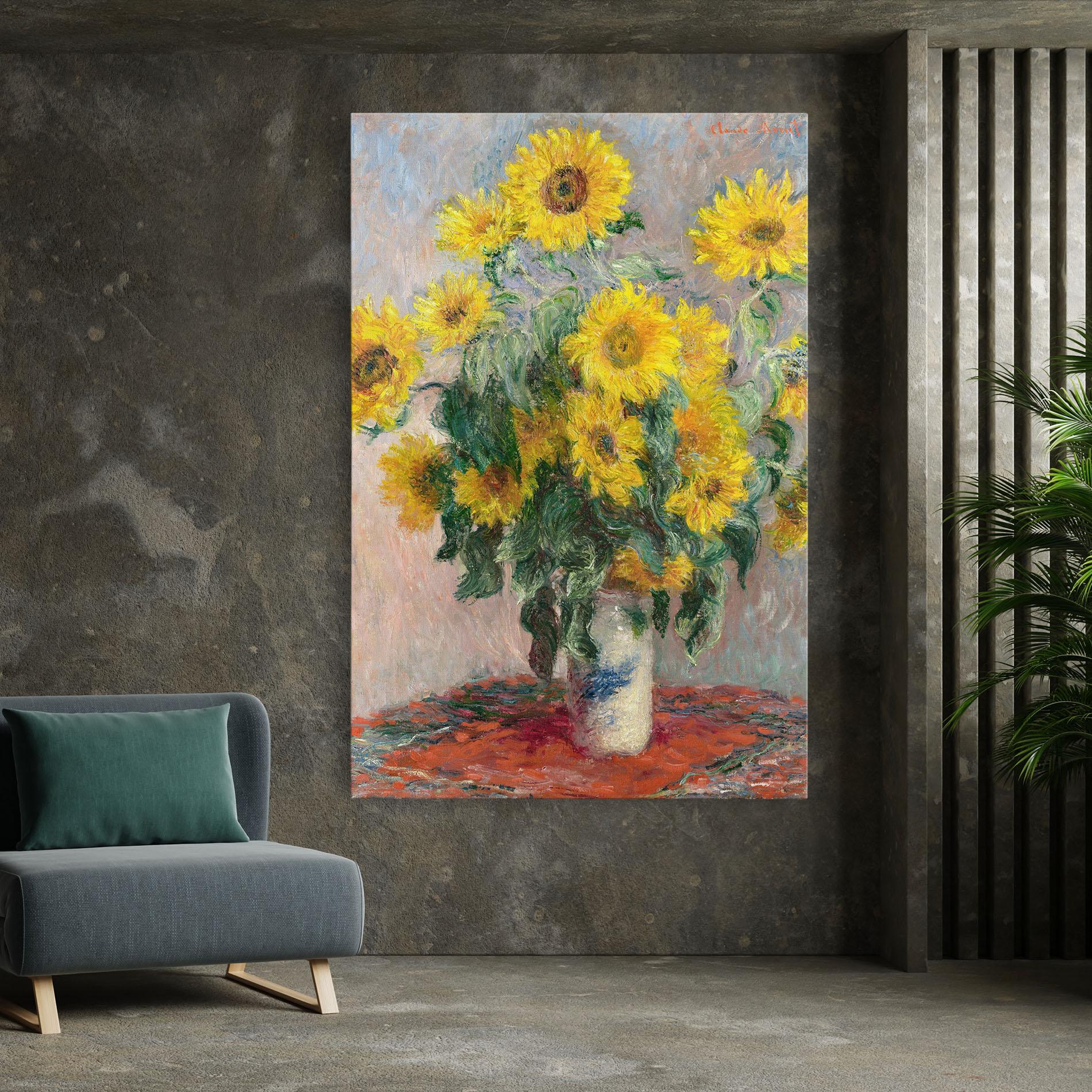 Obraz na Płótnie Bouquet Of Sunflowers 1881 mockup 7