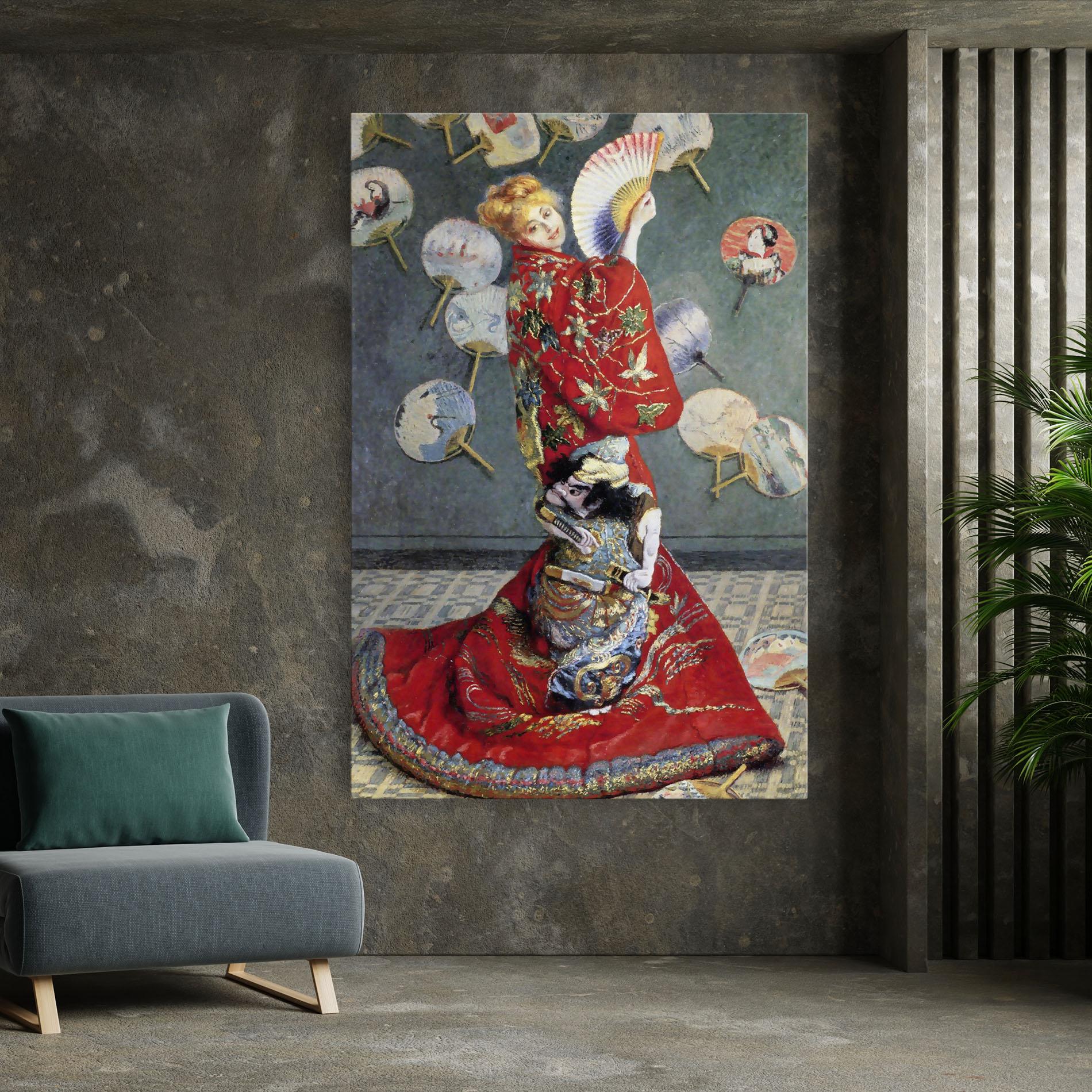 Obraz na Płótnie Camille Monet In Japanese Costume mockup 7