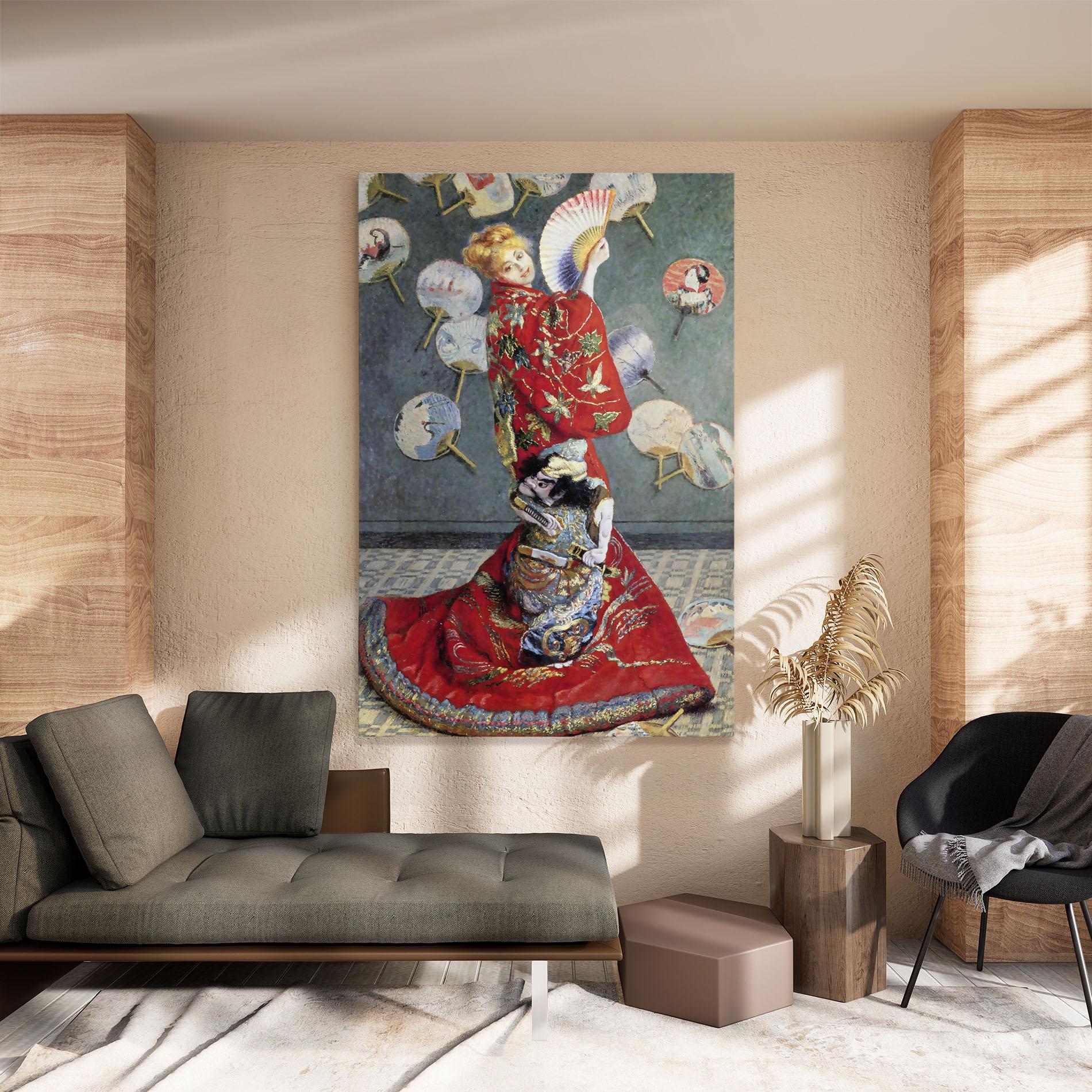 Obraz na Płótnie Camille Monet In Japanese Costume mockup 8