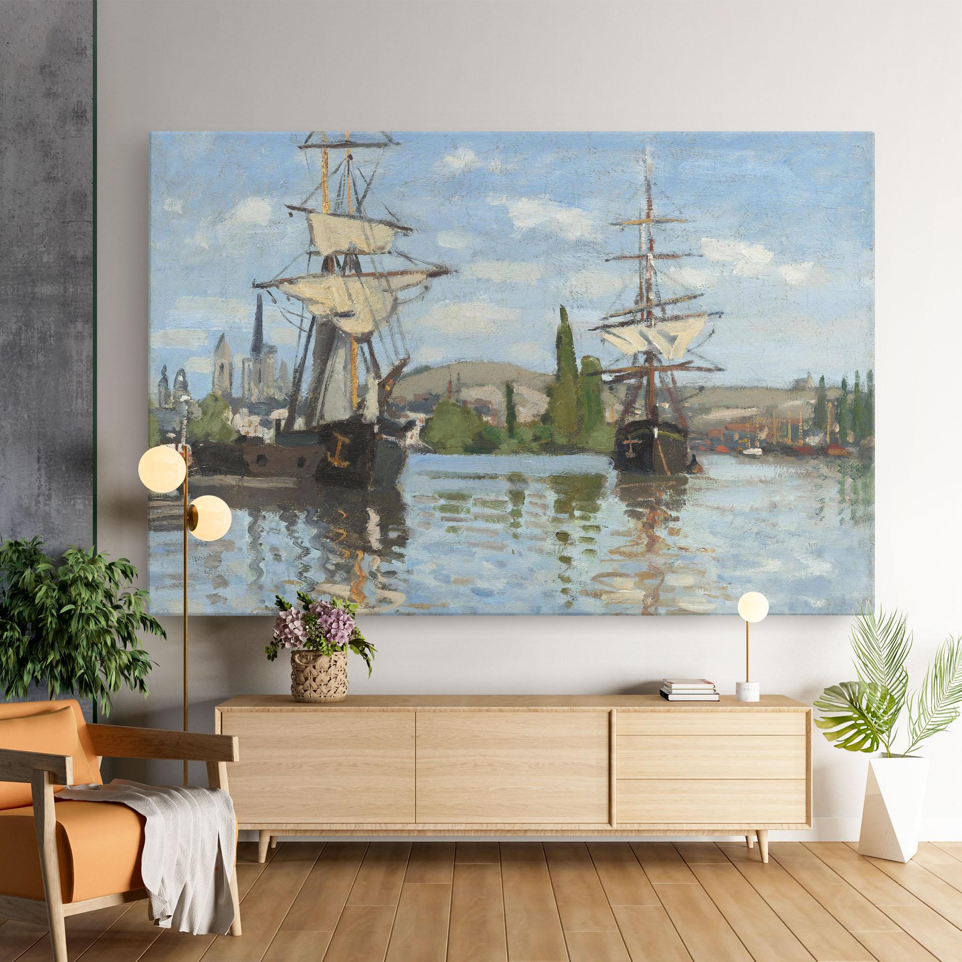 Obraz na Płótnie Ships At Rouen mockup 9