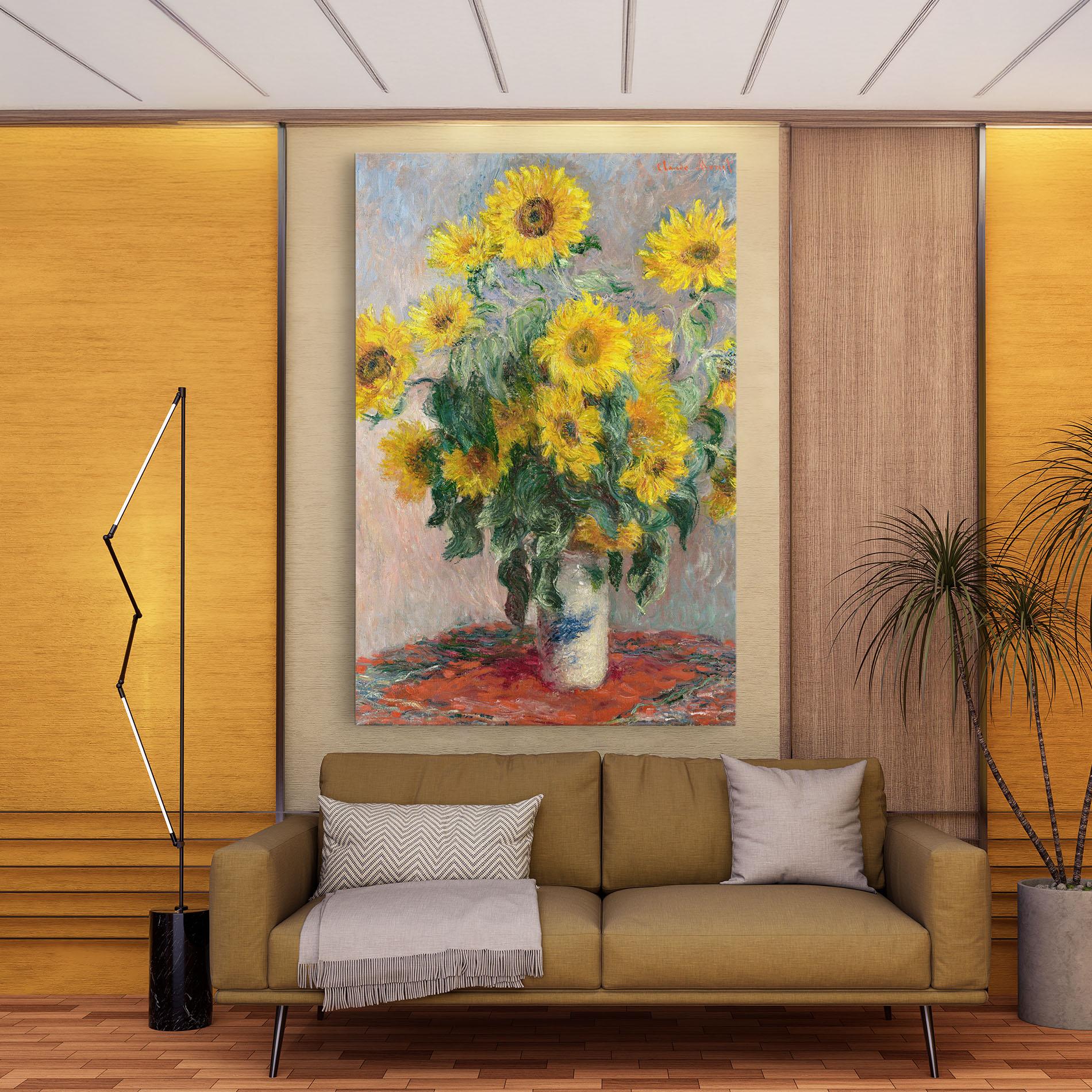 Obraz na Płótnie Bouquet Of Sunflowers 1881 mockup 9