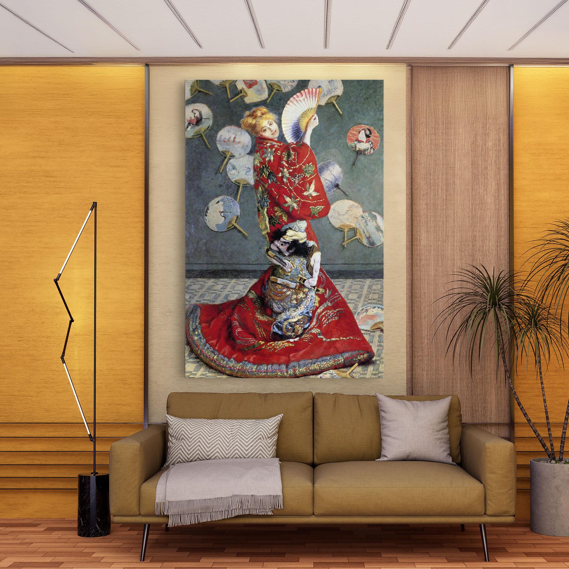 Obraz na Płótnie Camille Monet In Japanese Costume mockup 9