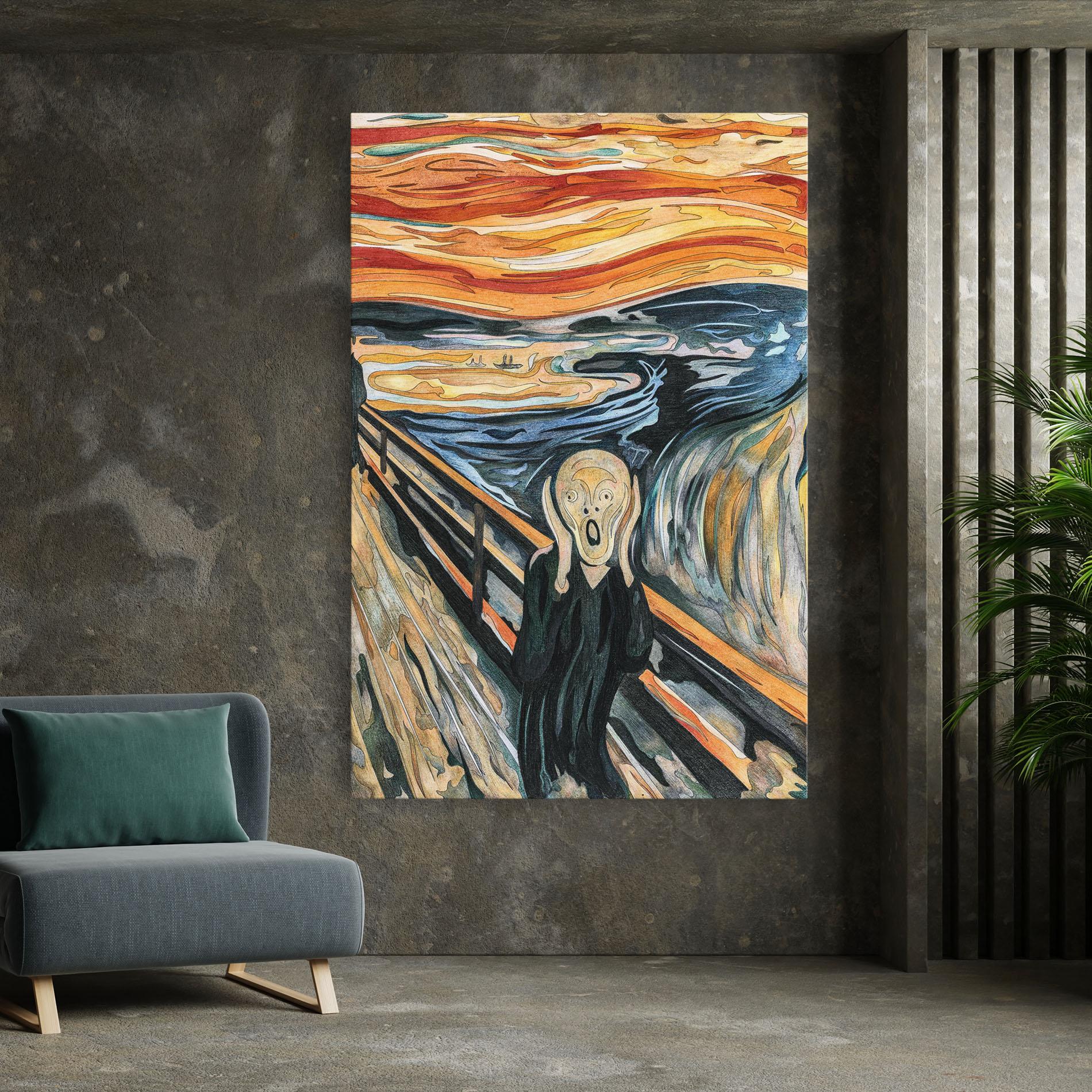 Obraz na Płótnie The Scream mockup 7