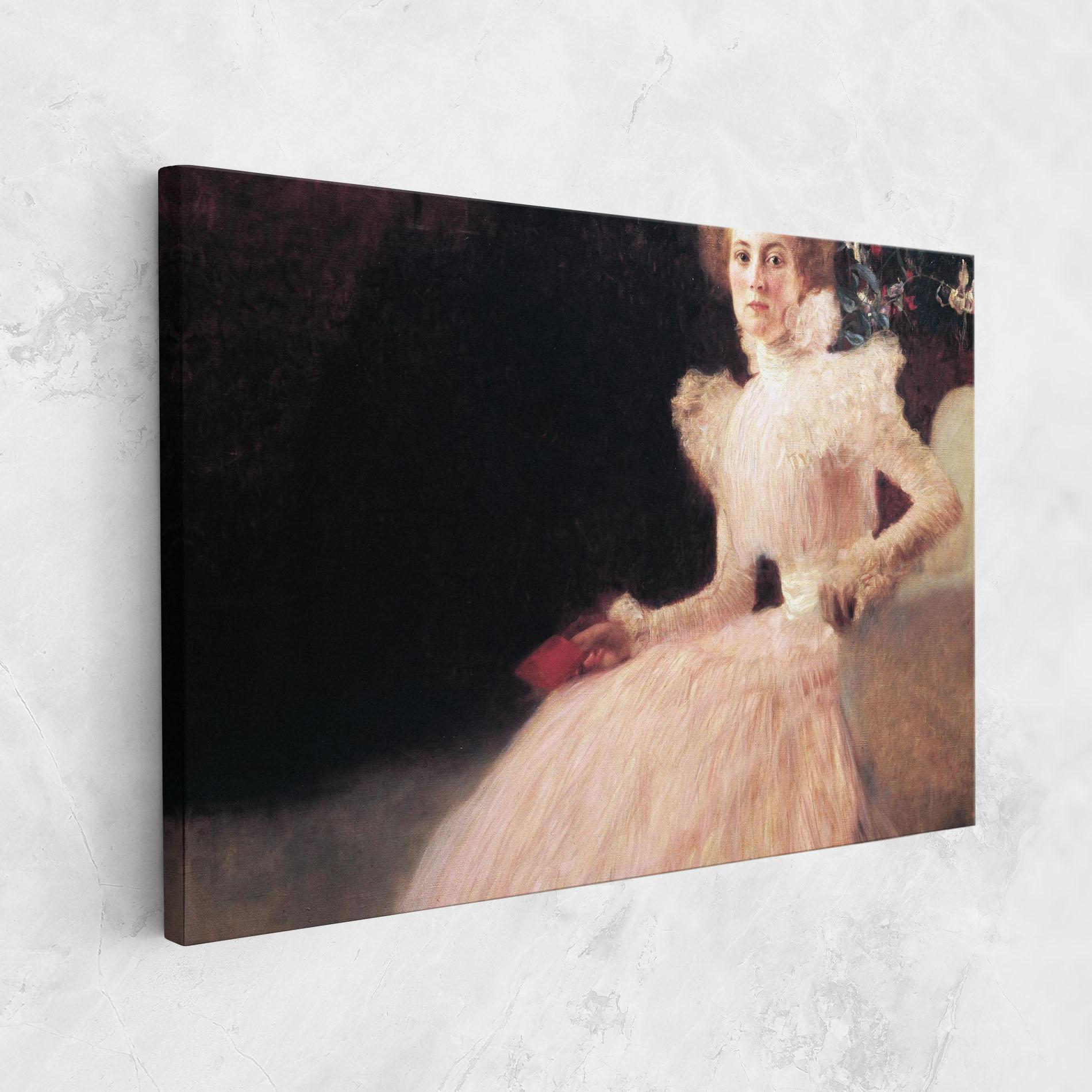 Obraz na Płótnie Gustav Klimt Pink Dress mockup 1